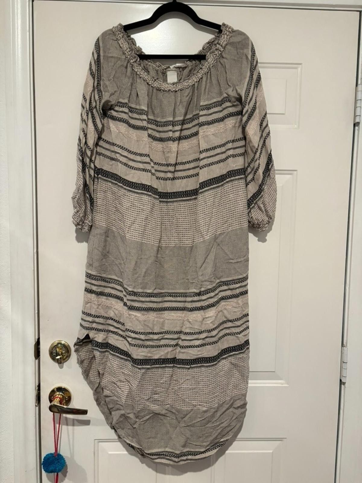 Greg Lauren Womans Malia mills dress in grey sz M long sleeve #419 Size M / US 6-8 / IT 42-44 - 1 Thumbnail
