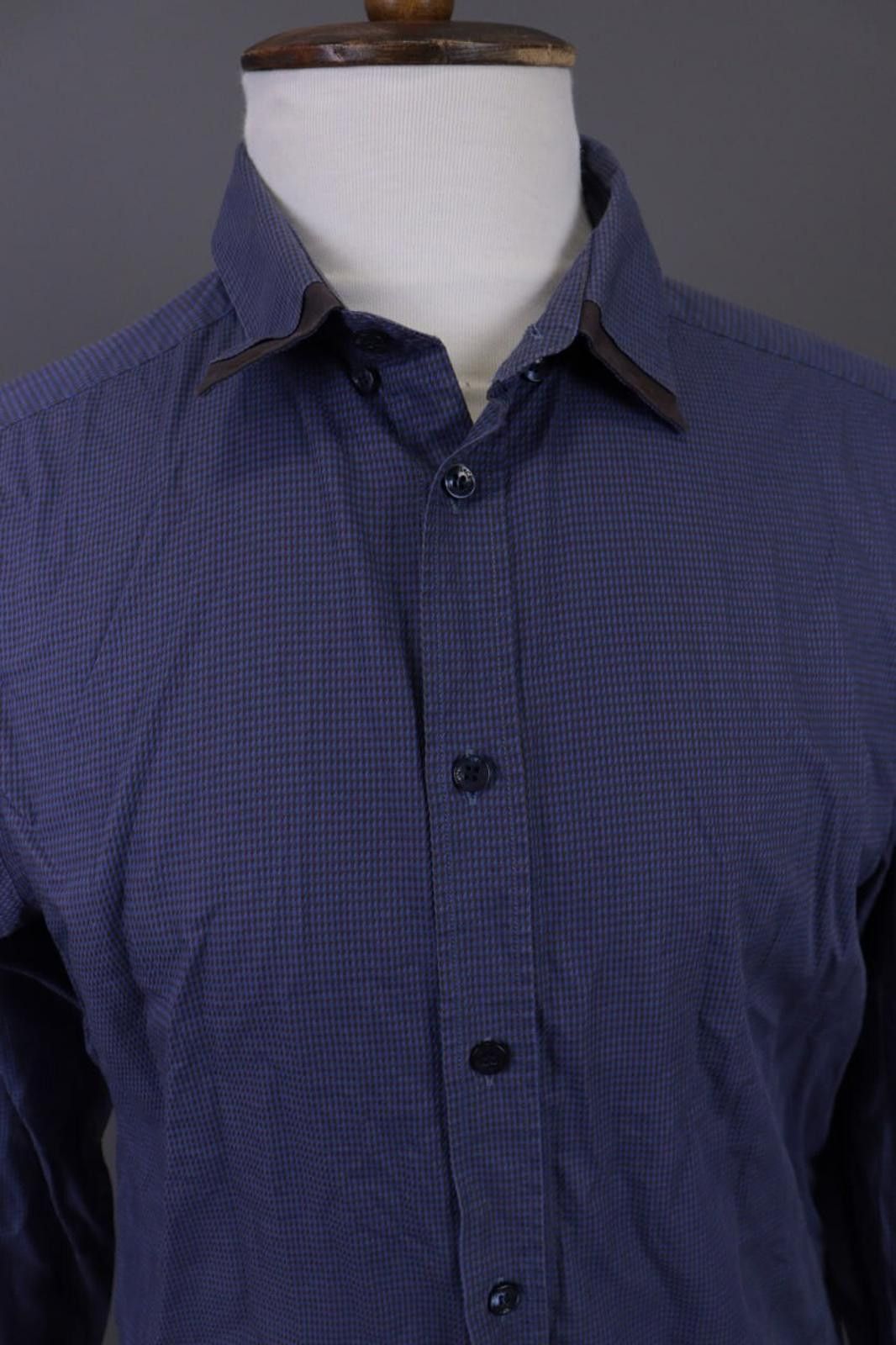 Designer Men Versace Collection Trend Blue Button Up Shirt Size 44 Size US M / EU 48-50 / 2 - 5 Thumbnail