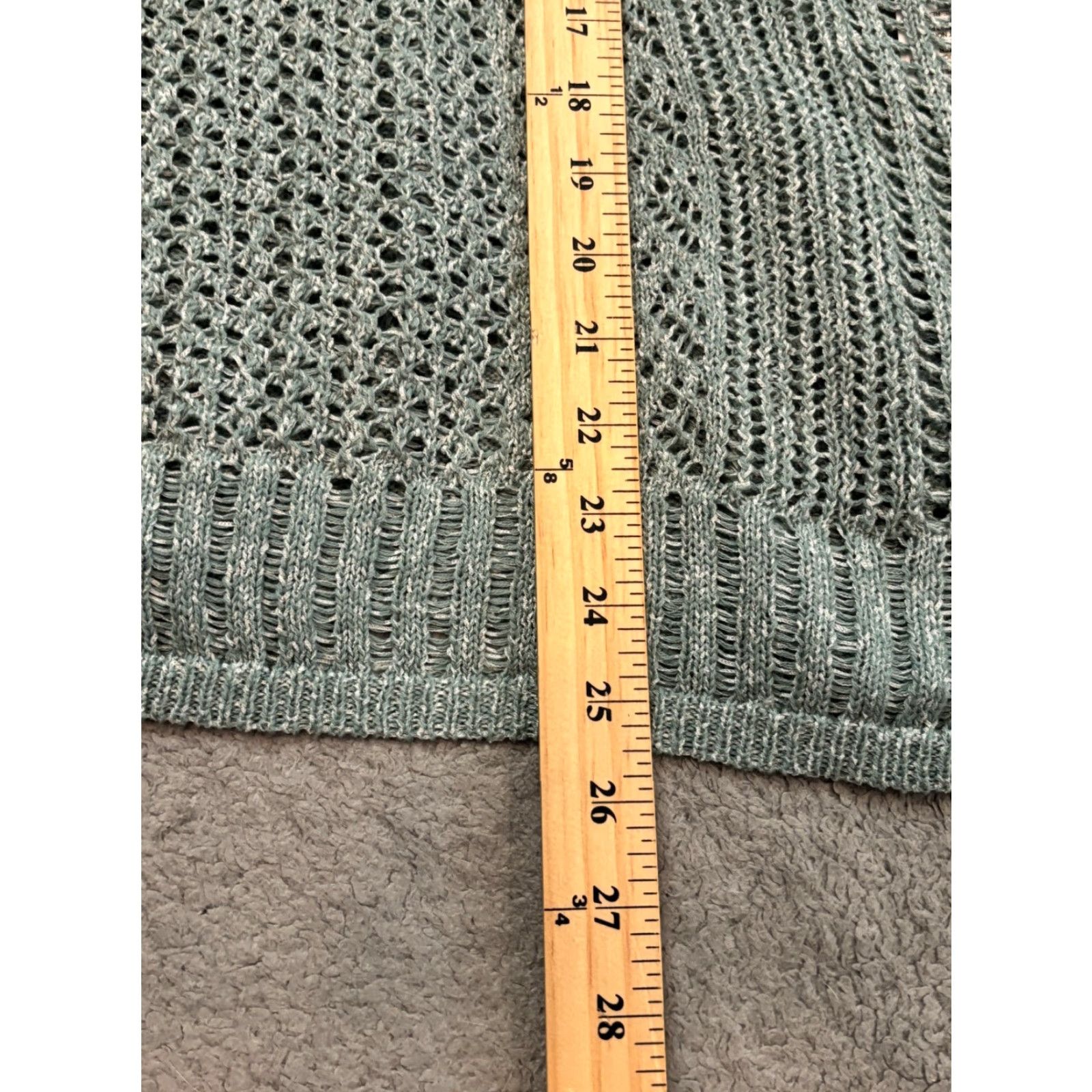 Vintage Chicos Sweater Size 1 Medium Turquoise Long Sleeve Pullover Open Knit Casual Shirt? Size XS / US 0-2 / IT 36-38 - 4 Thumbnail
