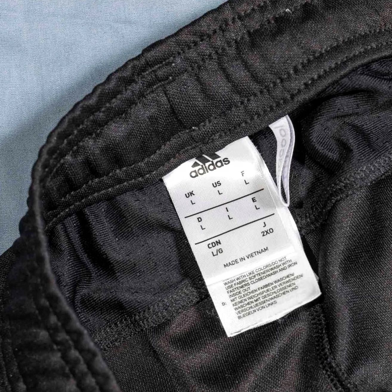 Adidas Adidas Sweat Pants Track Black White Stripe Mens L Size US 33 - 2 Thumbnail