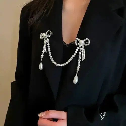 Cowboy Equipment × Vintage Elegant Imitation Pearl Tassel Pin Brooch Size ONE SIZE - 1 Thumbnail