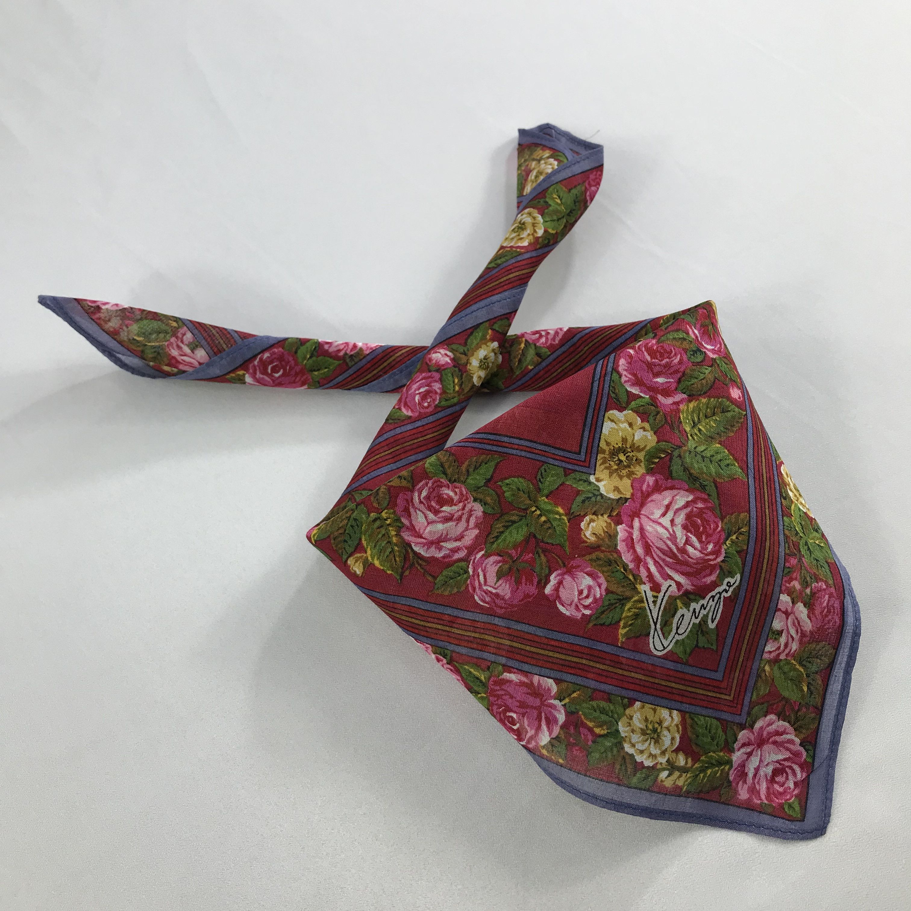 Kenzo × Vintage Kenzo Bandana / Handkerchief / Neckerchief - S2577 Size ONE SIZE - 4 Thumbnail