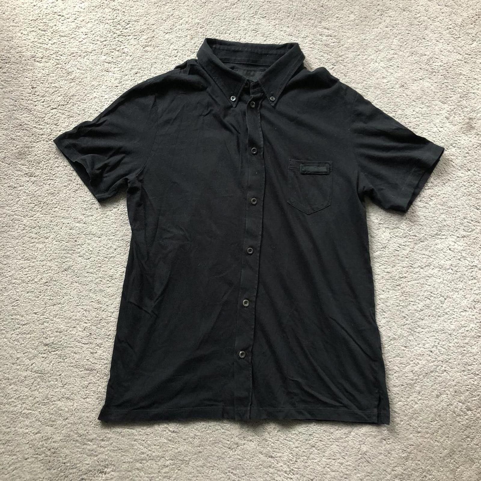 Prada Prada Cotton Short Sleeve Button Up Shirt Size US L / EU 52-54 / 3 - 1 Thumbnail