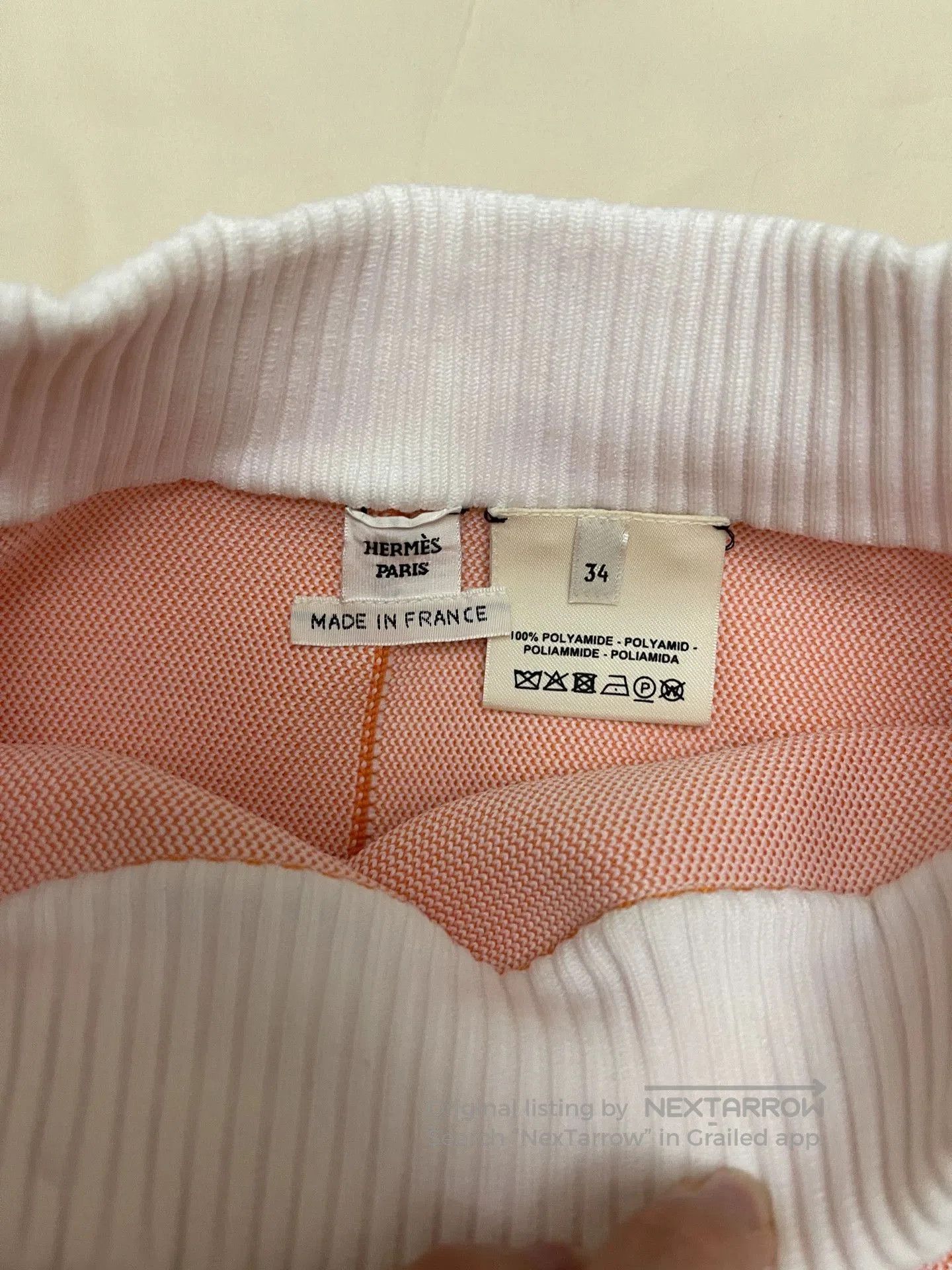 Hermes Hermès Orange Knit Skirt Size 34. Size 33" - 2 Thumbnail