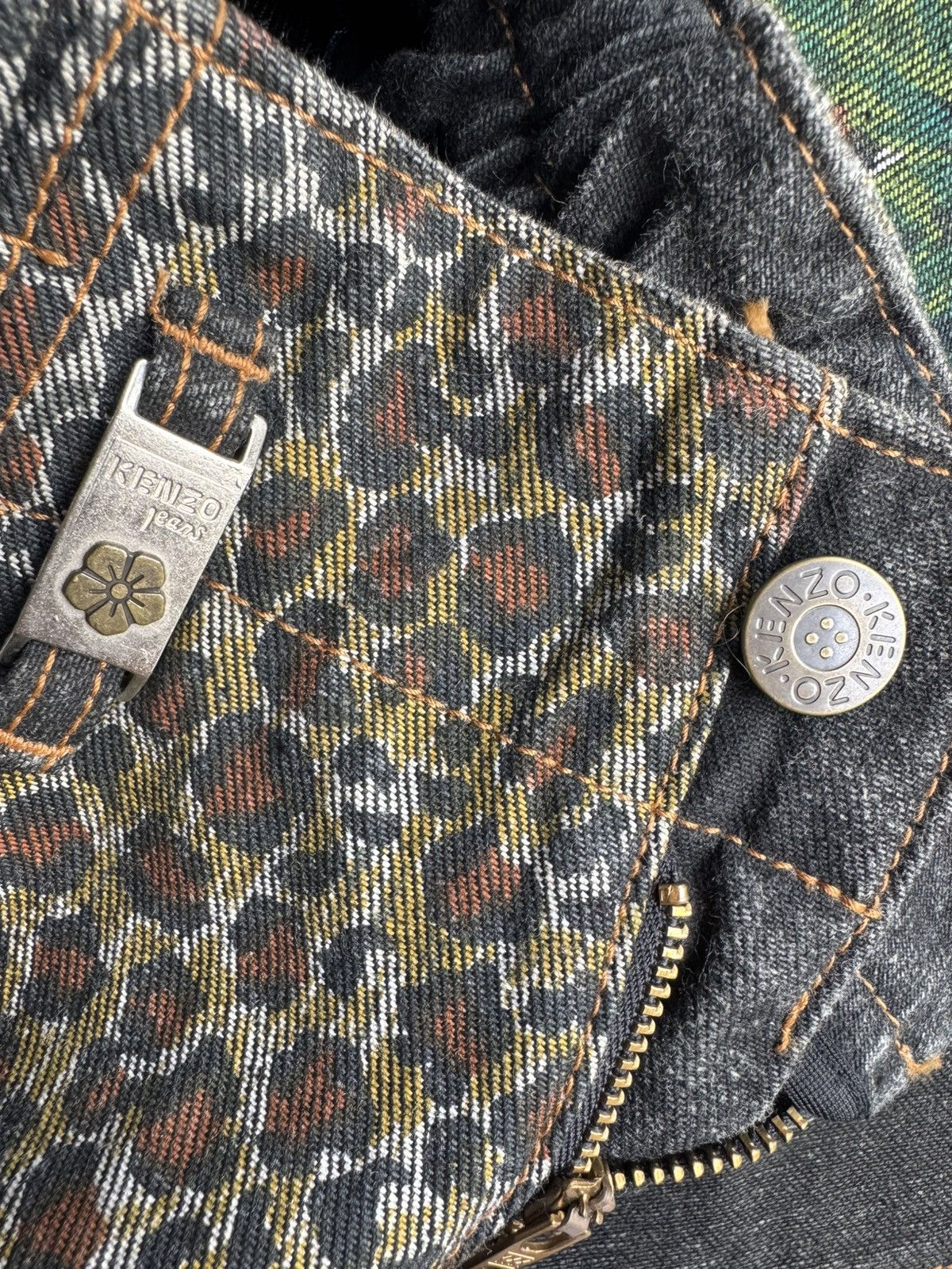 Kenzo VERY RARE VINTAGE PANTS SHORT KENZO JEANS TIGER PRINT Size US 30 / EU 46 - 5 Thumbnail