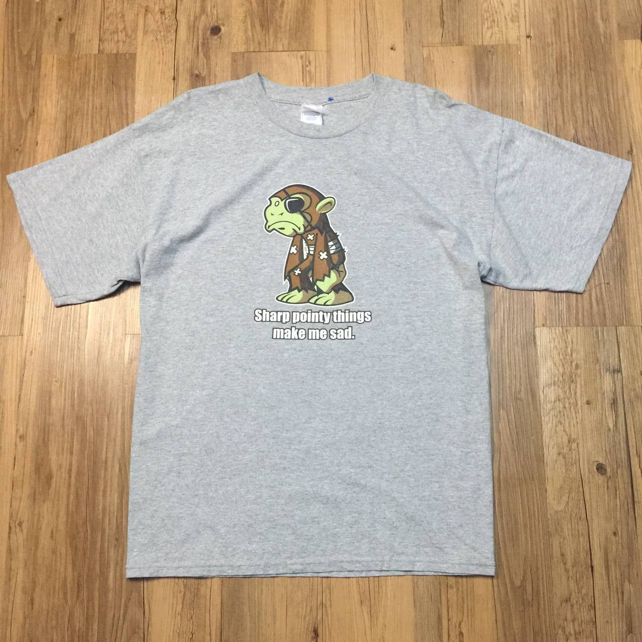 Cartoon Network × Vintage 90s Y2K Curious George Sharp Pointy Things Make Me Sad Size US XL / EU 56 / 4 - 1 Thumbnail