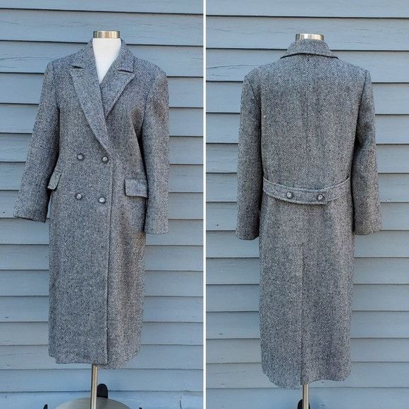 Pendleton × Vintage Vintage 80s Pendleton Blue Black Gray Barleycorn Tweed Wool Size XL / US 12-14 / IT 48-50 - 8 Thumbnail