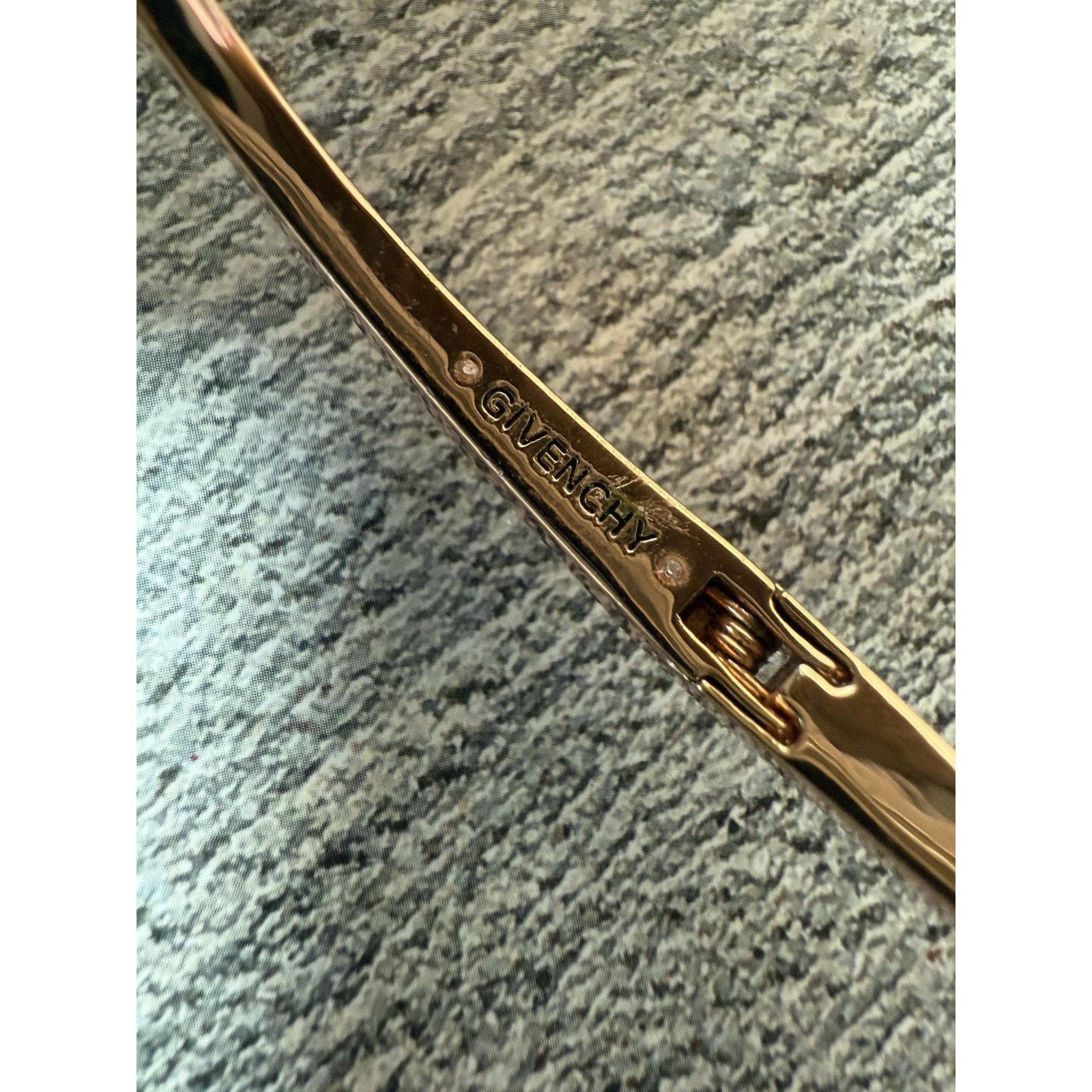 Givenchy Givenchy Rose Gold Floating Stone Cuff Hinge Bracelet 7-8" Size ONE SIZE - 11 Thumbnail