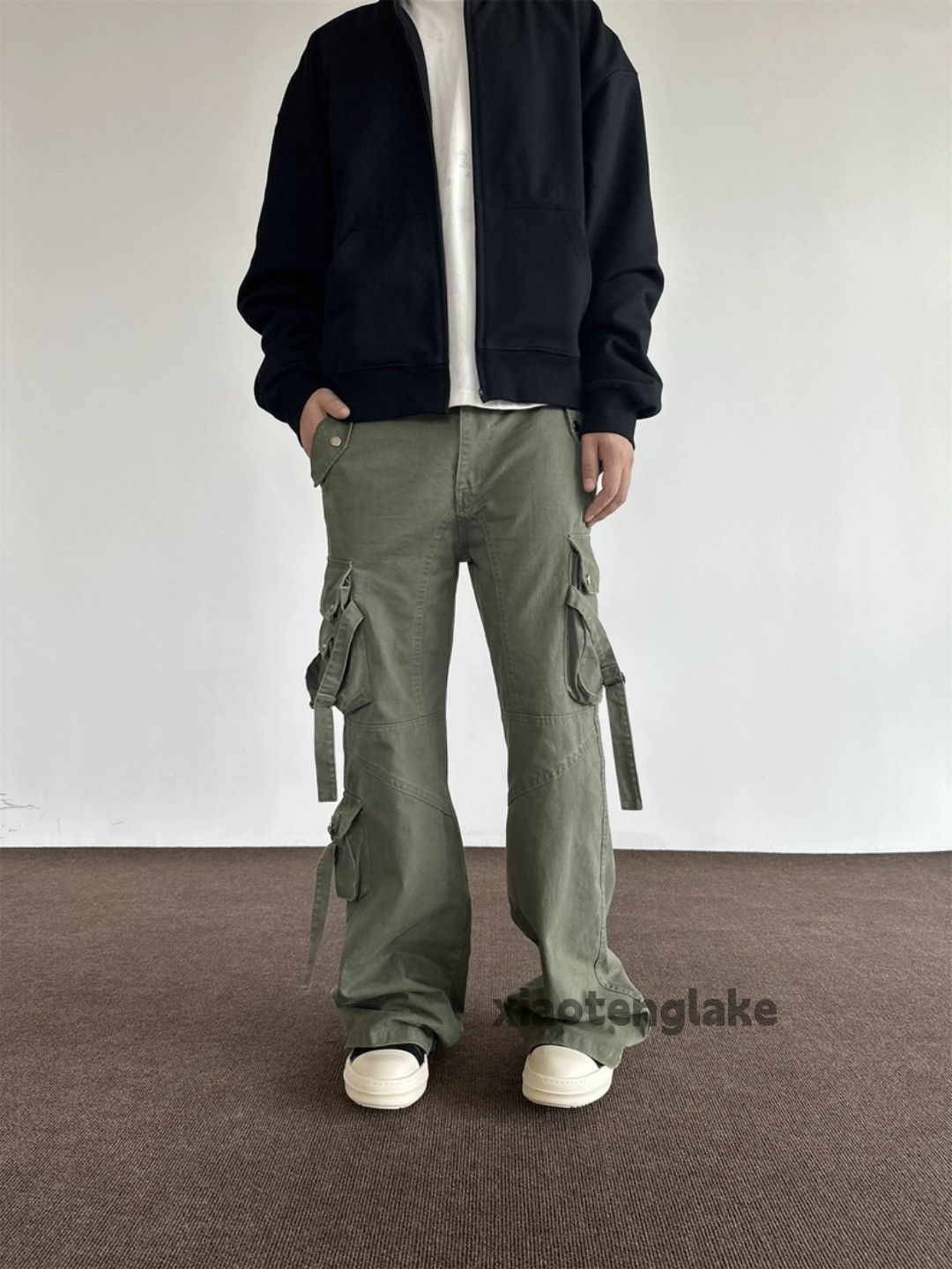 Designer × Japanese Brand × Vintage washed faded utility punk grunge bootcut cargo pants Size US 30 / EU 46 - 1 Thumbnail