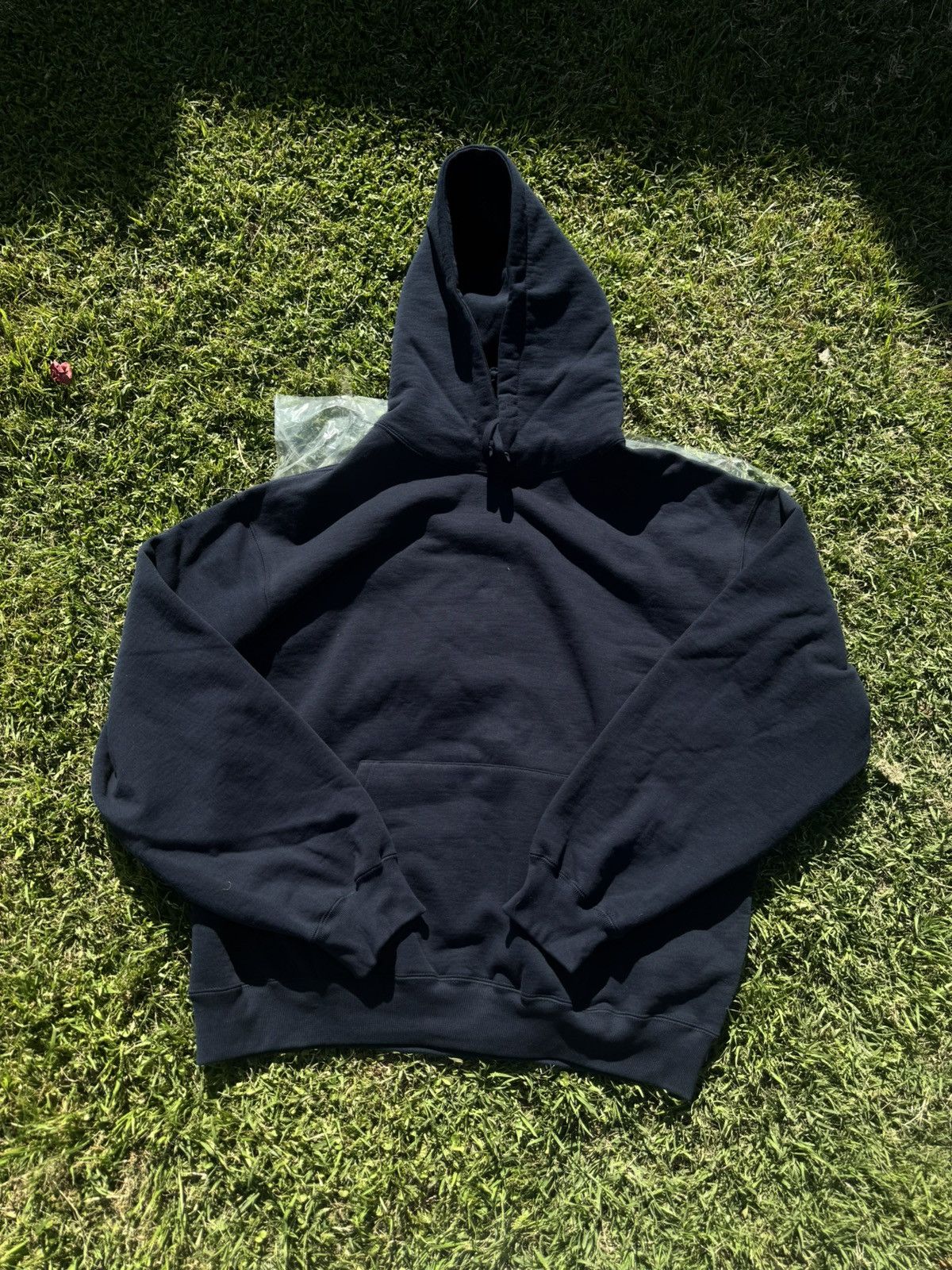 Supreme Supreme Satin Appliqué Sweatshirt Navy Size US XL / EU 56 / 4 - 2 Thumbnail