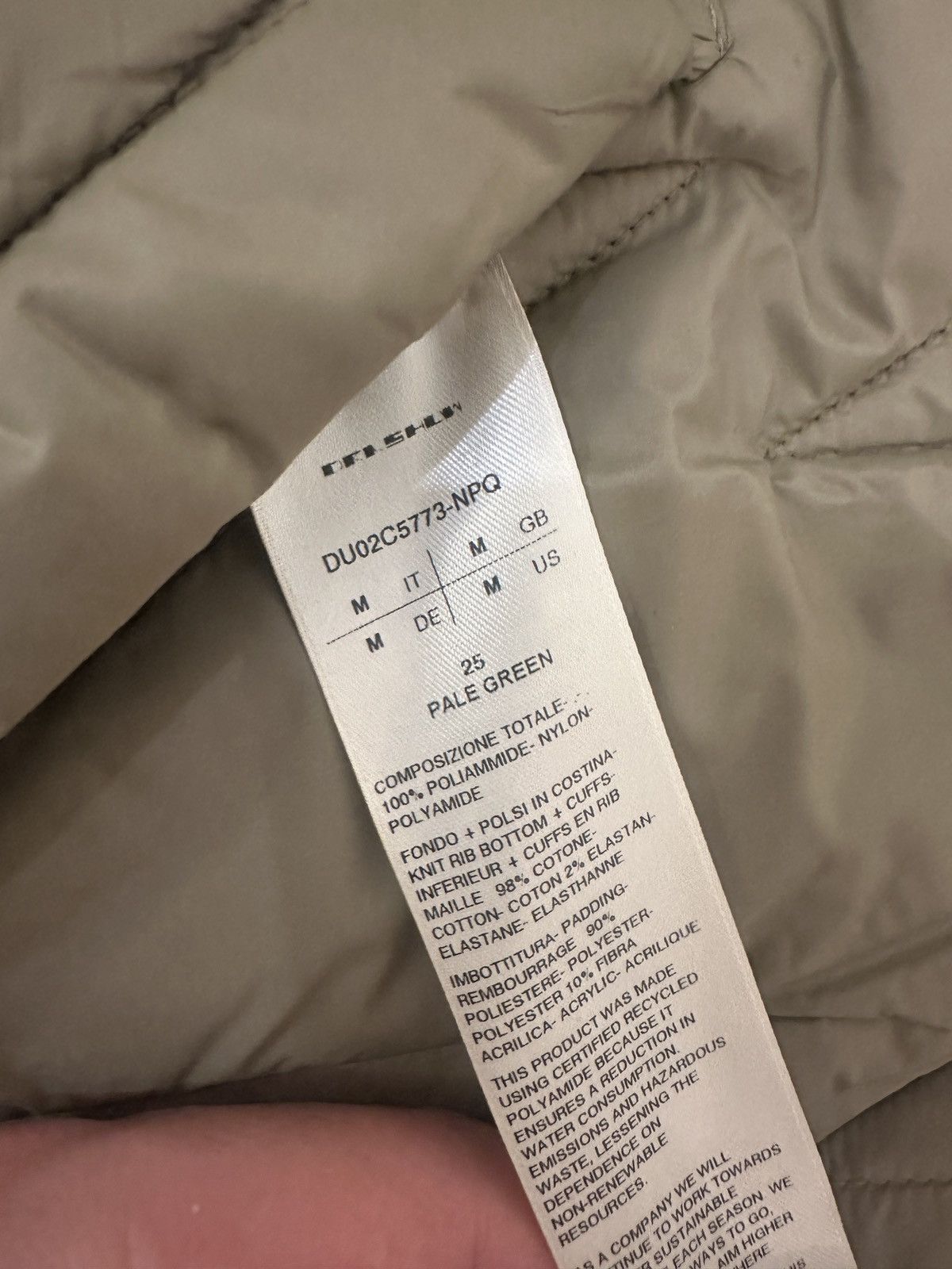 Rick Owens Drkshdw Rick Owens Drkshdw Nylon Gimp Jacket In Pale Green Size US M / EU 48-50 / 2 - 3 Thumbnail