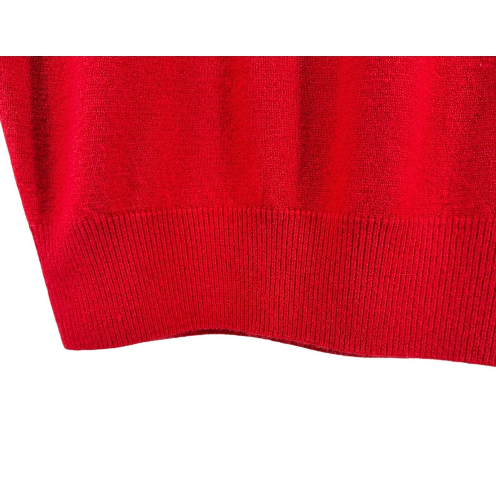 Other Tan Jay Women Sweater Medium Red Short Sleeve Mock Neck Acry Size M / US 6-8 / IT 42-44 - 3 Thumbnail