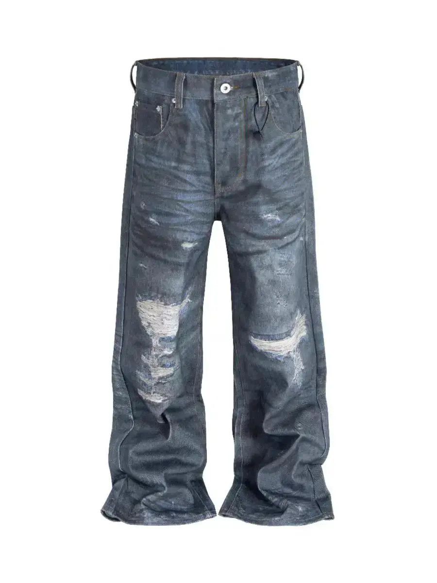 Japanese Brand Washed street baggy ripped jeans Size US 32 / EU 48 - 6 Thumbnail