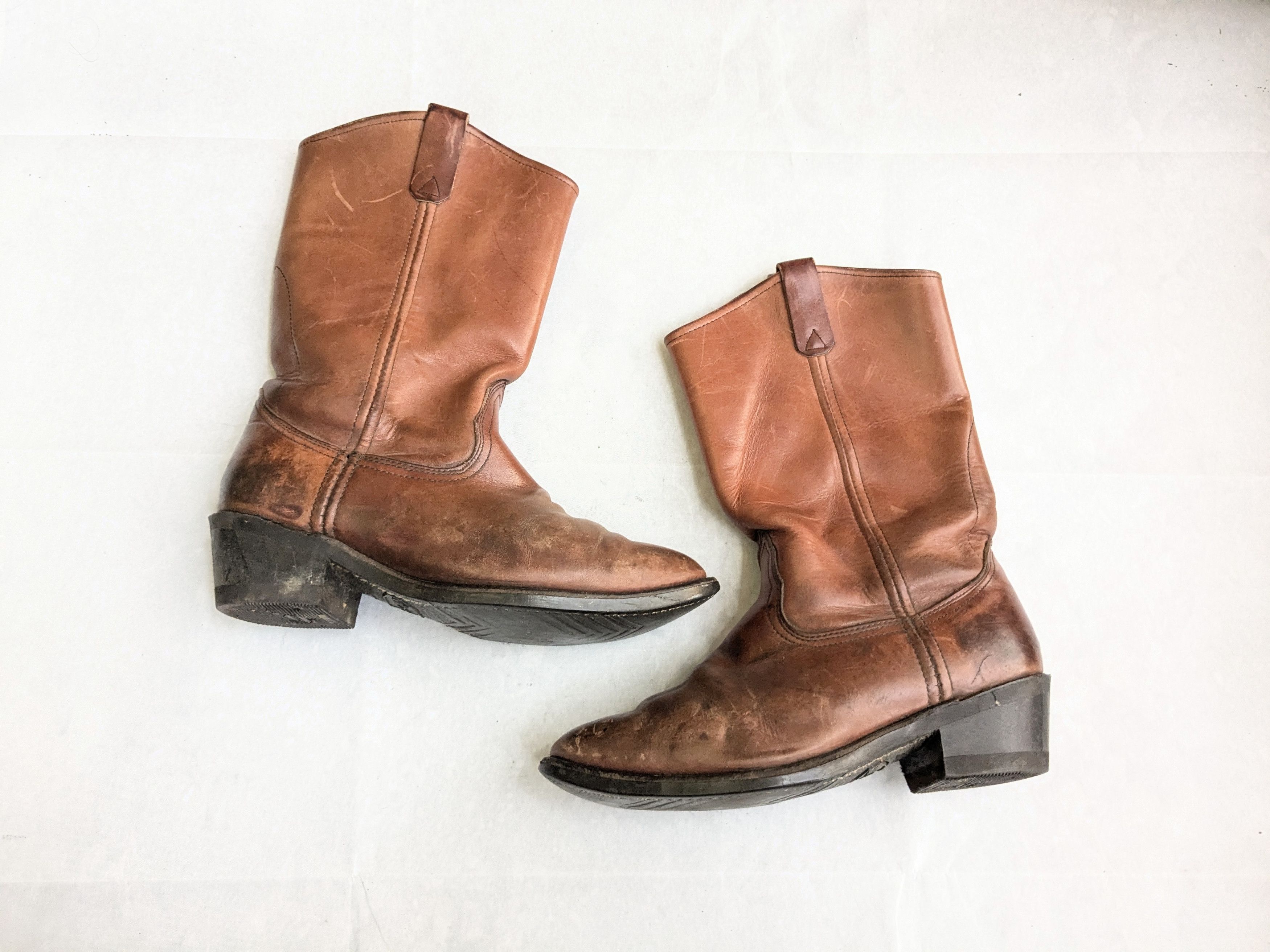 Chippewa Chippewa Cowboy Boots Brown Leather 9 EE Wide USA Size US 9 / EU 42 - 1 Thumbnail