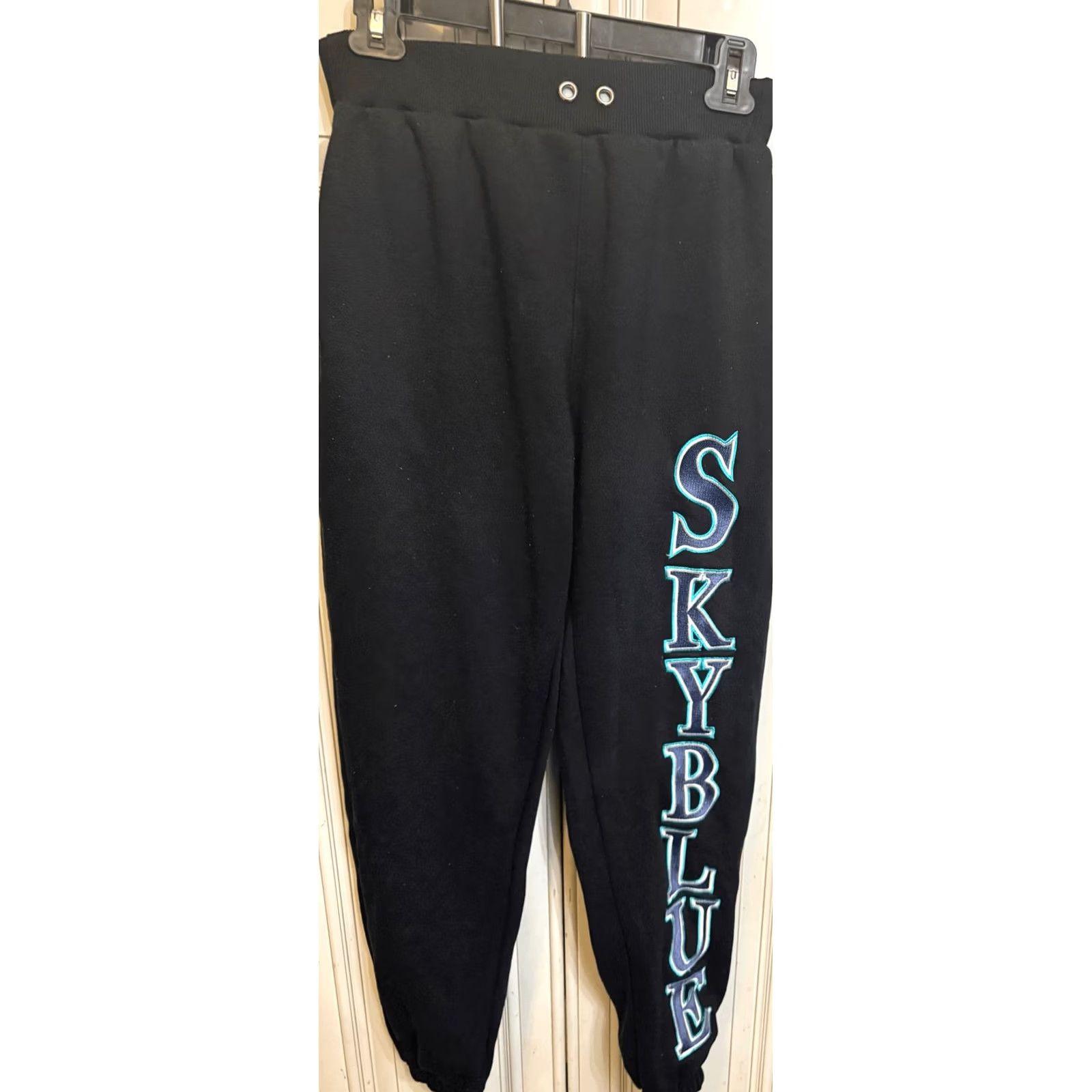 Vintage Skyblue Co. Men's Fleece Pull-on Graphic Jogger Sweatpants Black Medium Size US 31 - 4 Thumbnail