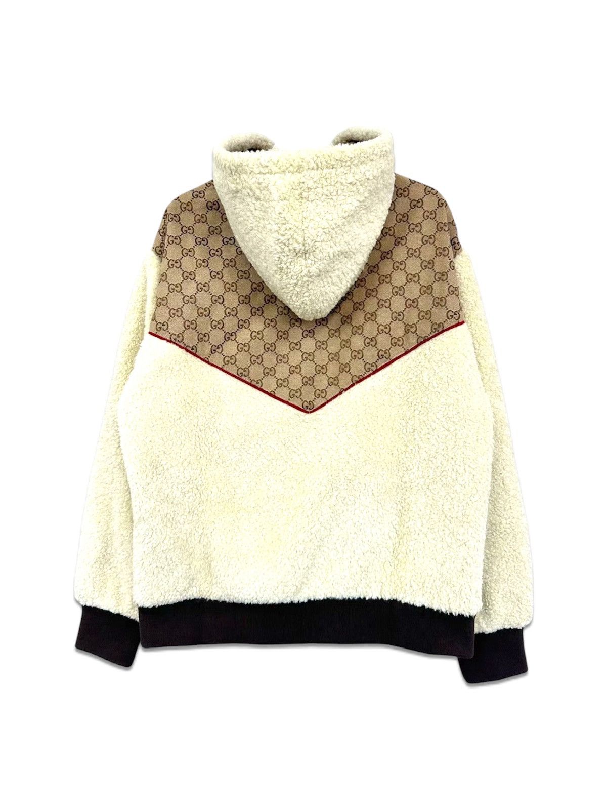 Gucci × The North Face Gucci x The North Face GG M Canvas Shearling Hoodie Jacket Size US M / EU 48-50 / 2 - 2 Thumbnail