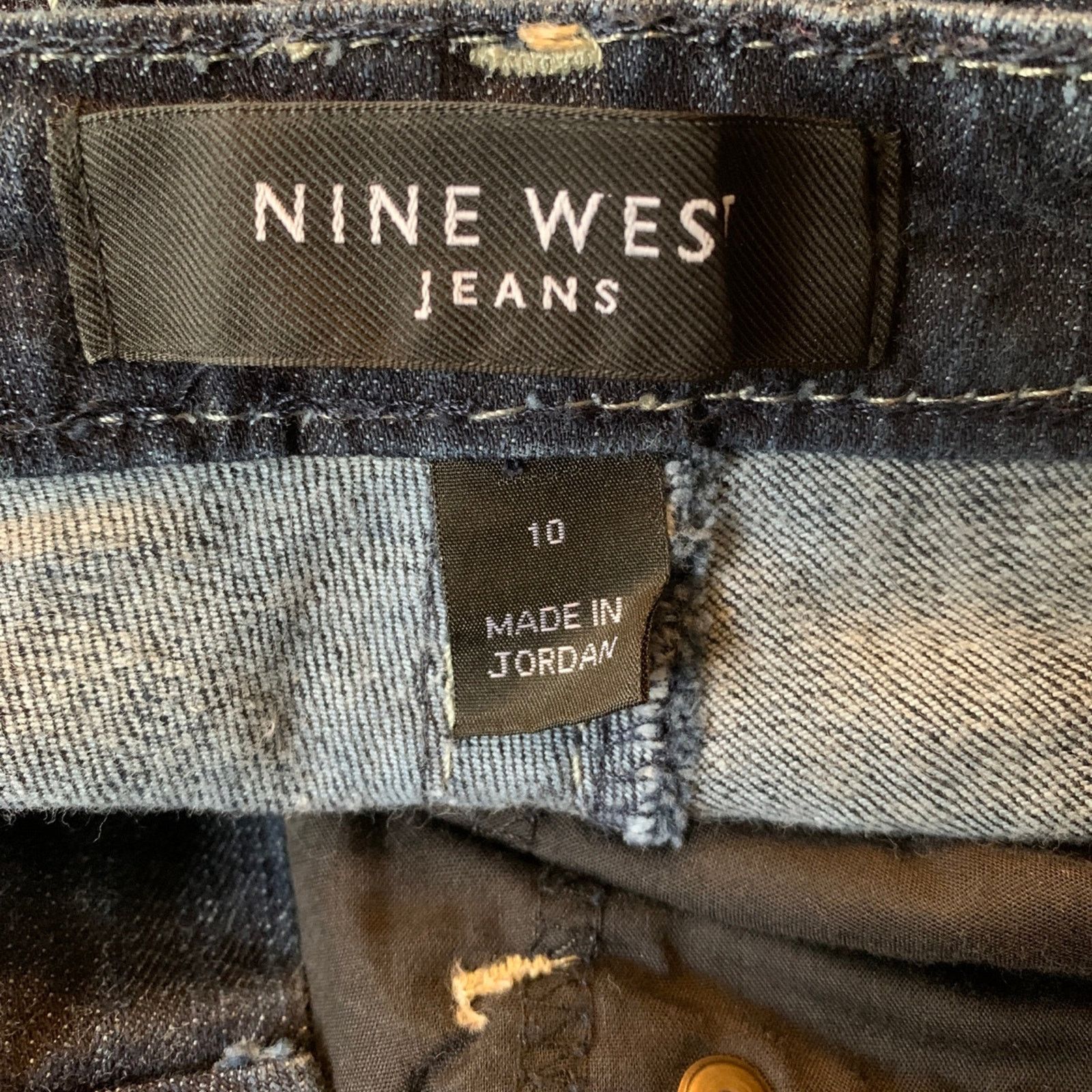 Nine West Nine West Womens Jeans Cropped Stretch zip ankle Sz 10 Size 32" / US 10 / IT 46 - 6 Thumbnail