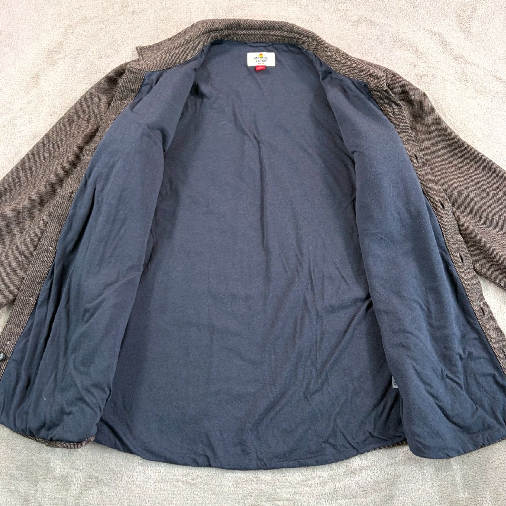 Marine Layer Marine Layer Signature Lined Camping Shirt Medium Brown Mens Long Sleeve Button-Up Collared Flannel Size US M / EU 48-50 / 2 - 4 Thumbnail
