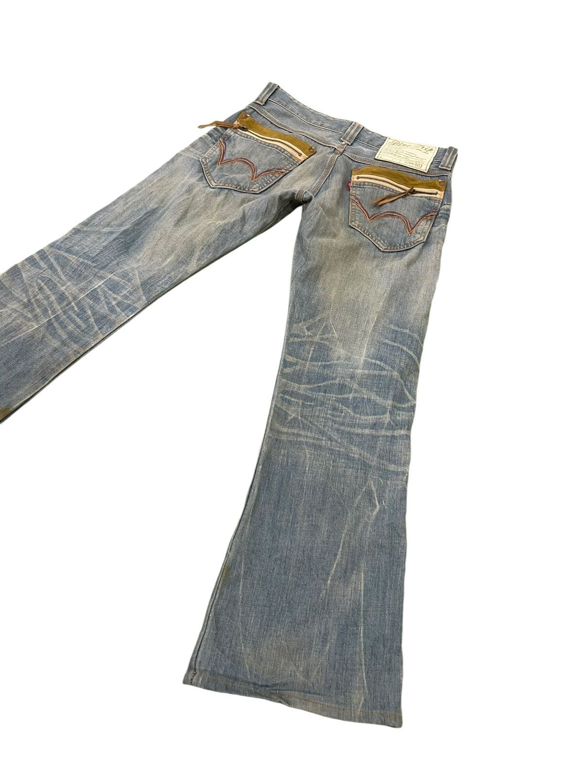 Edwin Flare Jeans Edwin Faded Distress Dirty Grunge Boot Cut 1🟦4 Size US 32 / EU 48 - 13 Thumbnail