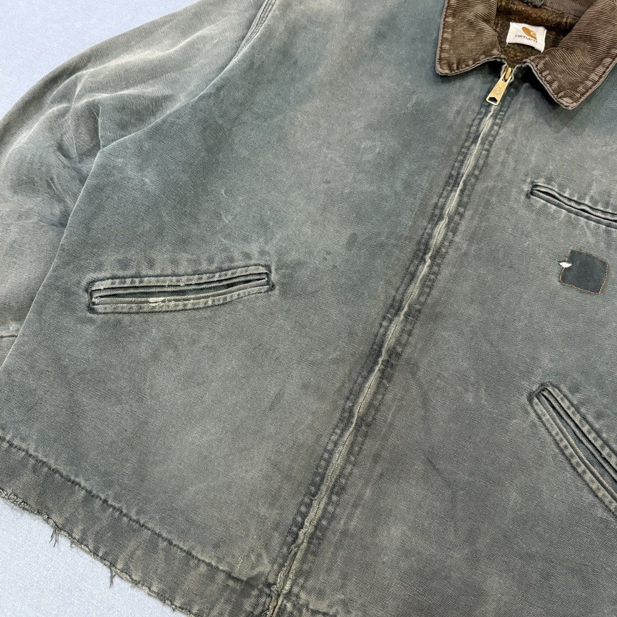 Carhartt 90s Rare💥 Sun Faded Carhartt HTG Detroit Jacket Size US L / EU 52-54 / 3 - 5 Thumbnail