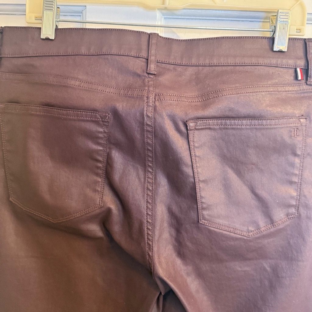Tommy Hilfiger Women's Tommy Hilfiger waxed Pants Size 14 Brown Size 36" / US 14 / IT 50 - 6 Thumbnail
