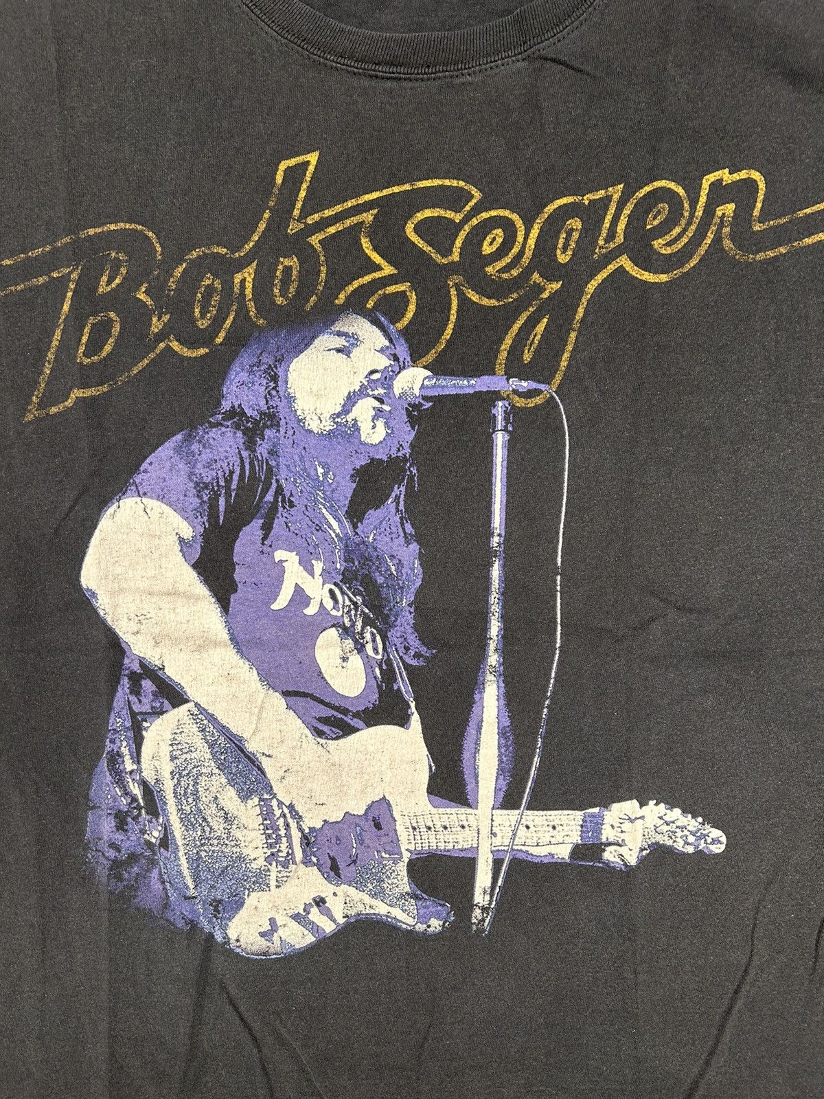 Band Tees × Vintage Crazy Vintage 90s Essential Black Bob Seeger Black Tee Shirt Size US L / EU 52-54 / 3 - 2 Thumbnail