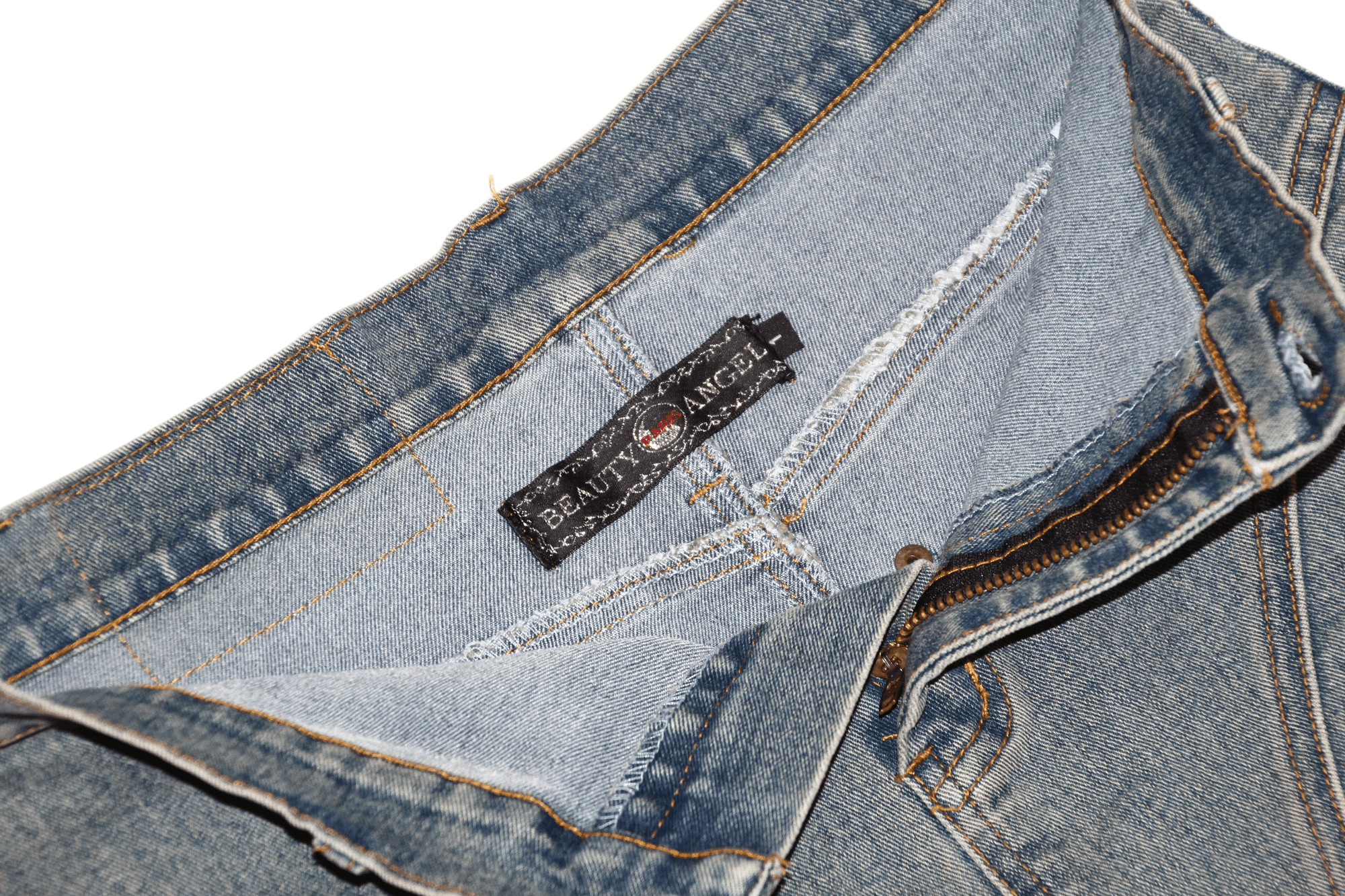 Beauty Beast 70's 80's Beauty Angel Paris Rips Distressed Faded Denim Size 26" / US 2 / IT 38 - 3 Thumbnail