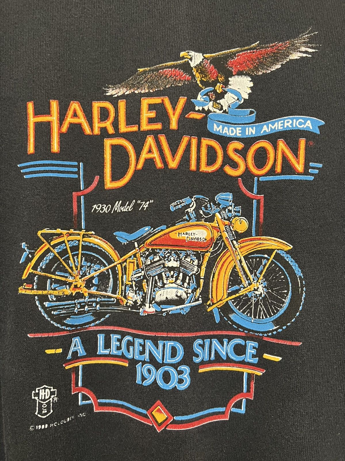 Harley Davidson Vintage 80’s Harley Davidson Size US XL / EU 56 / 4 - 5 Thumbnail