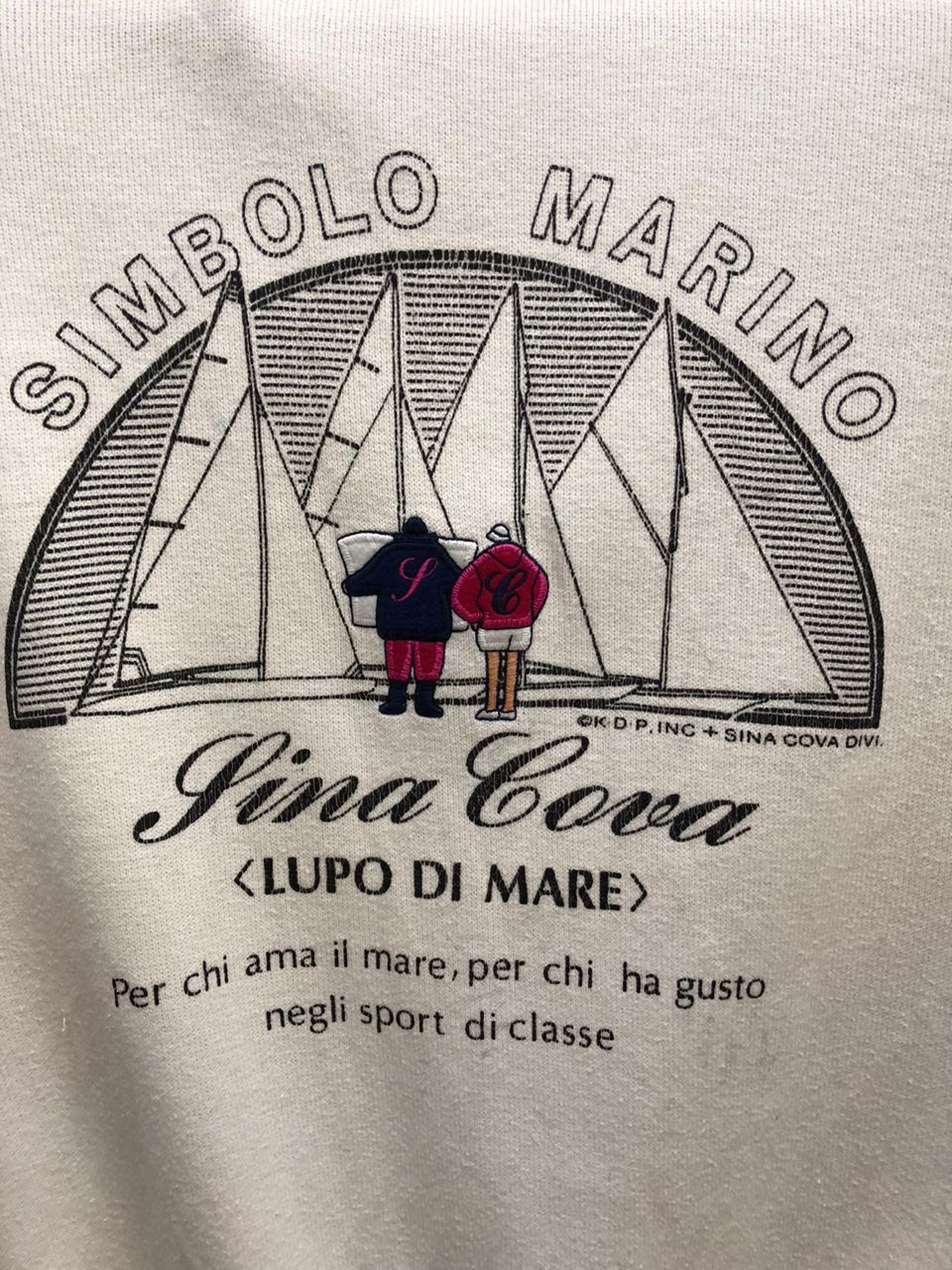 Vintage Japan made LUPO DI MARE SINA COVA Embroided Sweatshirt Size US M / EU 48-50 / 2 - 12 Thumbnail