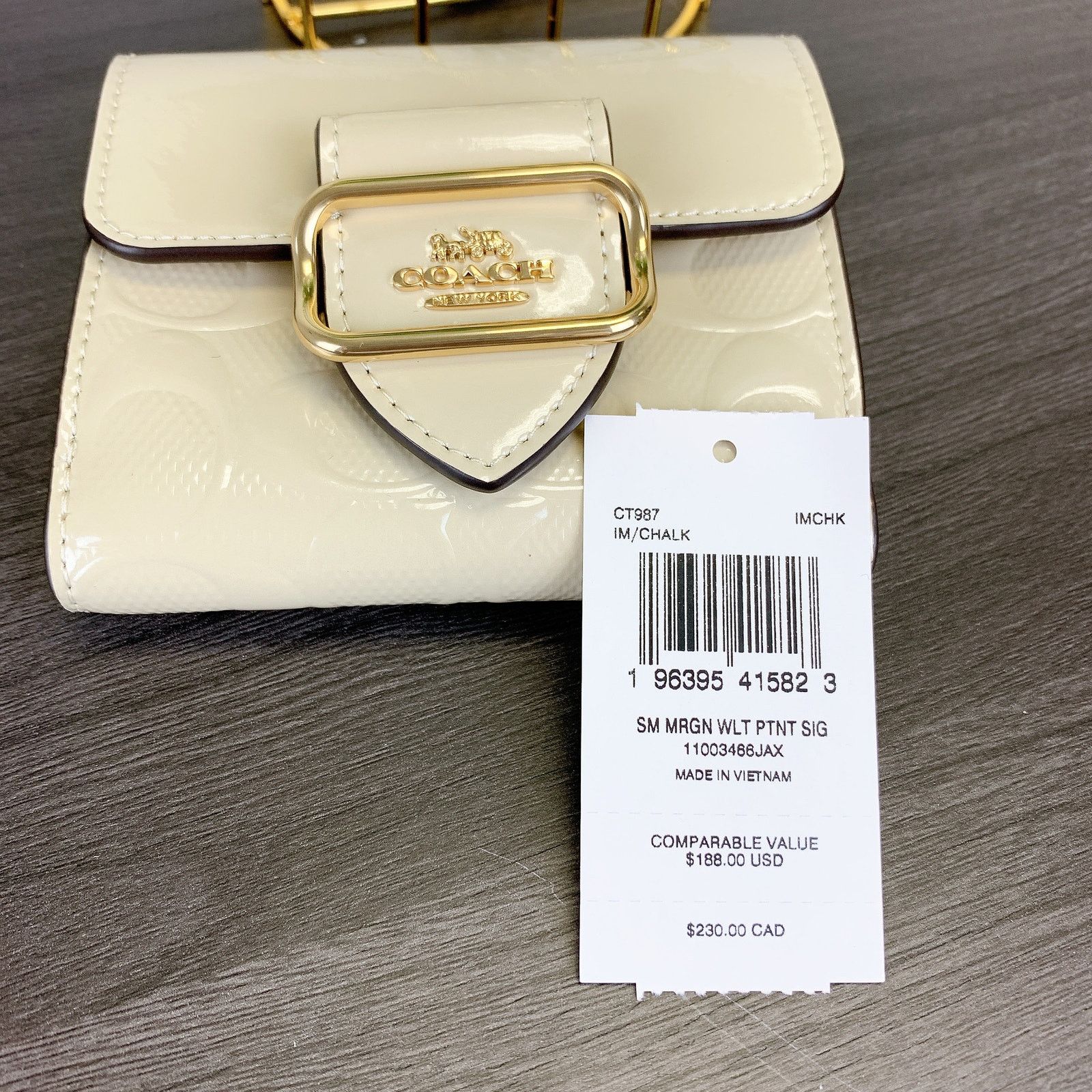 Coach Coach CT987 Small Morgan Wallet In Leather IN Chalk Size ONE SIZE - 7 Thumbnail