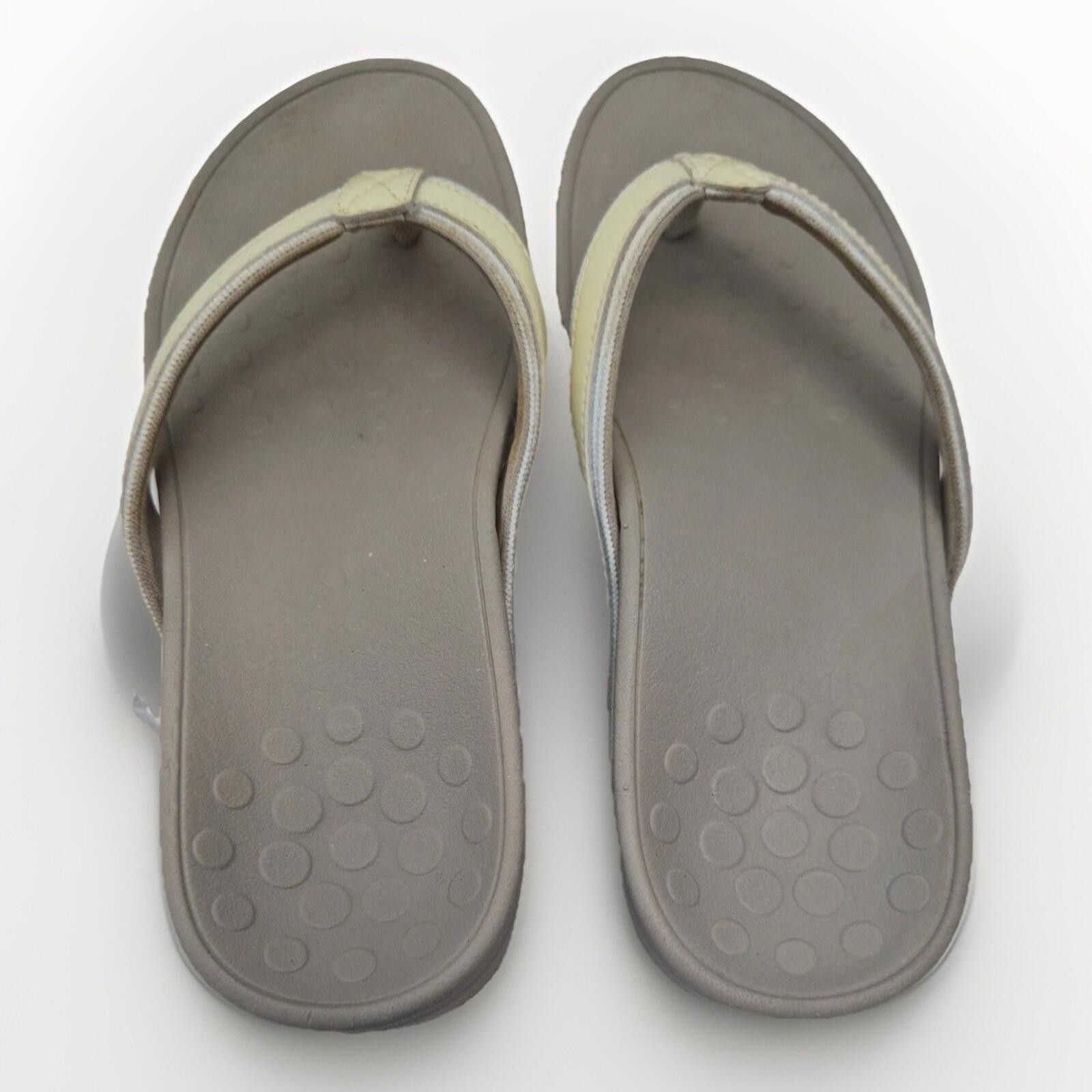 Vionic VIONIC High Tide Sandals Women's Sz 6.5 Beige Leather Flip Size US 9 / IT 39 - 8 Thumbnail