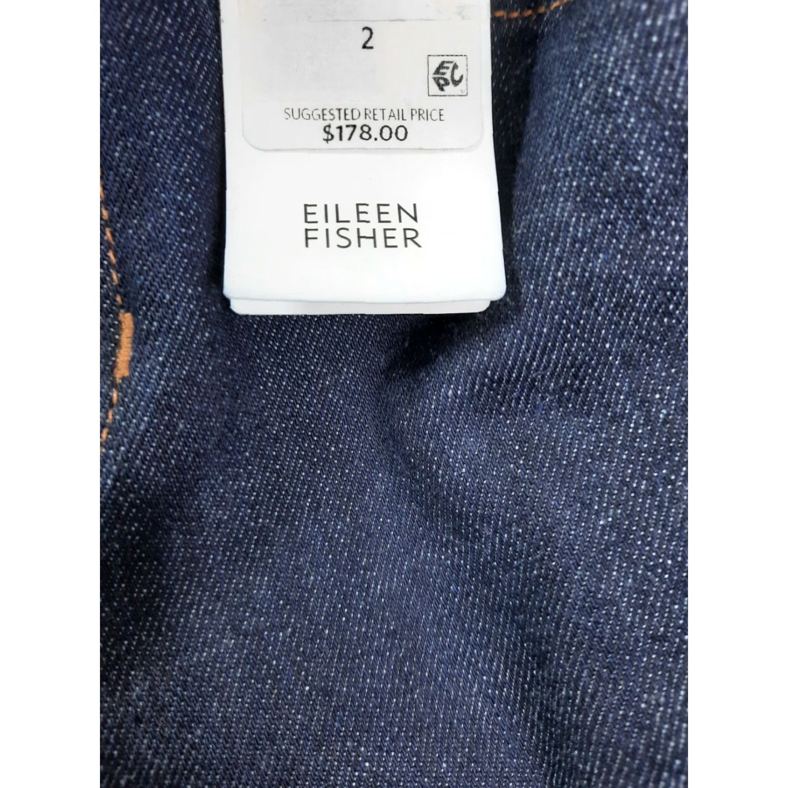 Eileen Fisher VINTAGE NWT EILEEN FISHER High Waist Stretch Organic Cotton Skinny Jeans Size 2 Pants 27 Inseam 29 Blue Womens Jeans Skinny Stretch EF Size 26" / US 2 / IT 38 - 4 Thumbnail