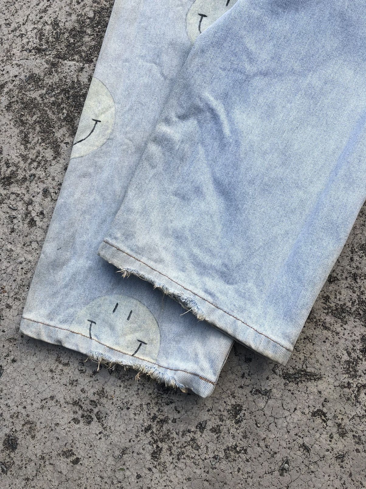 Vintage Custom Jeans Smiley Size US 33 - 5 Thumbnail