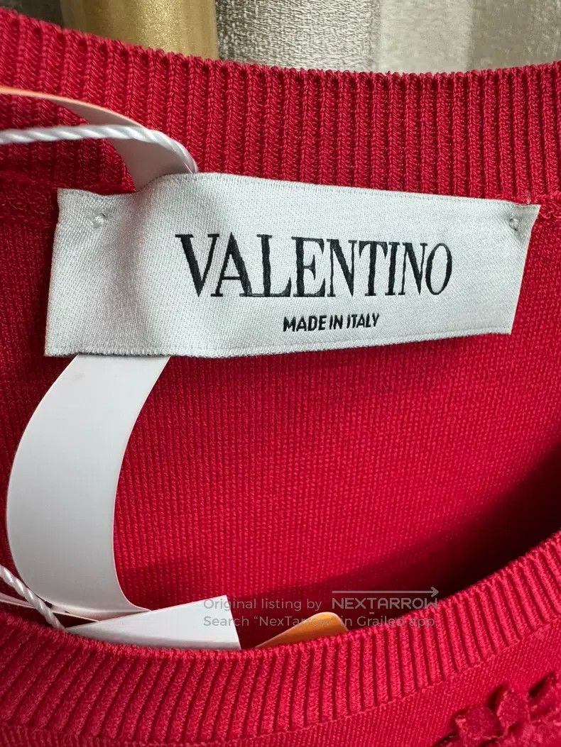 Valentino Valentino Red knitted dress Size S / US 4 / IT 40 - 3 Thumbnail