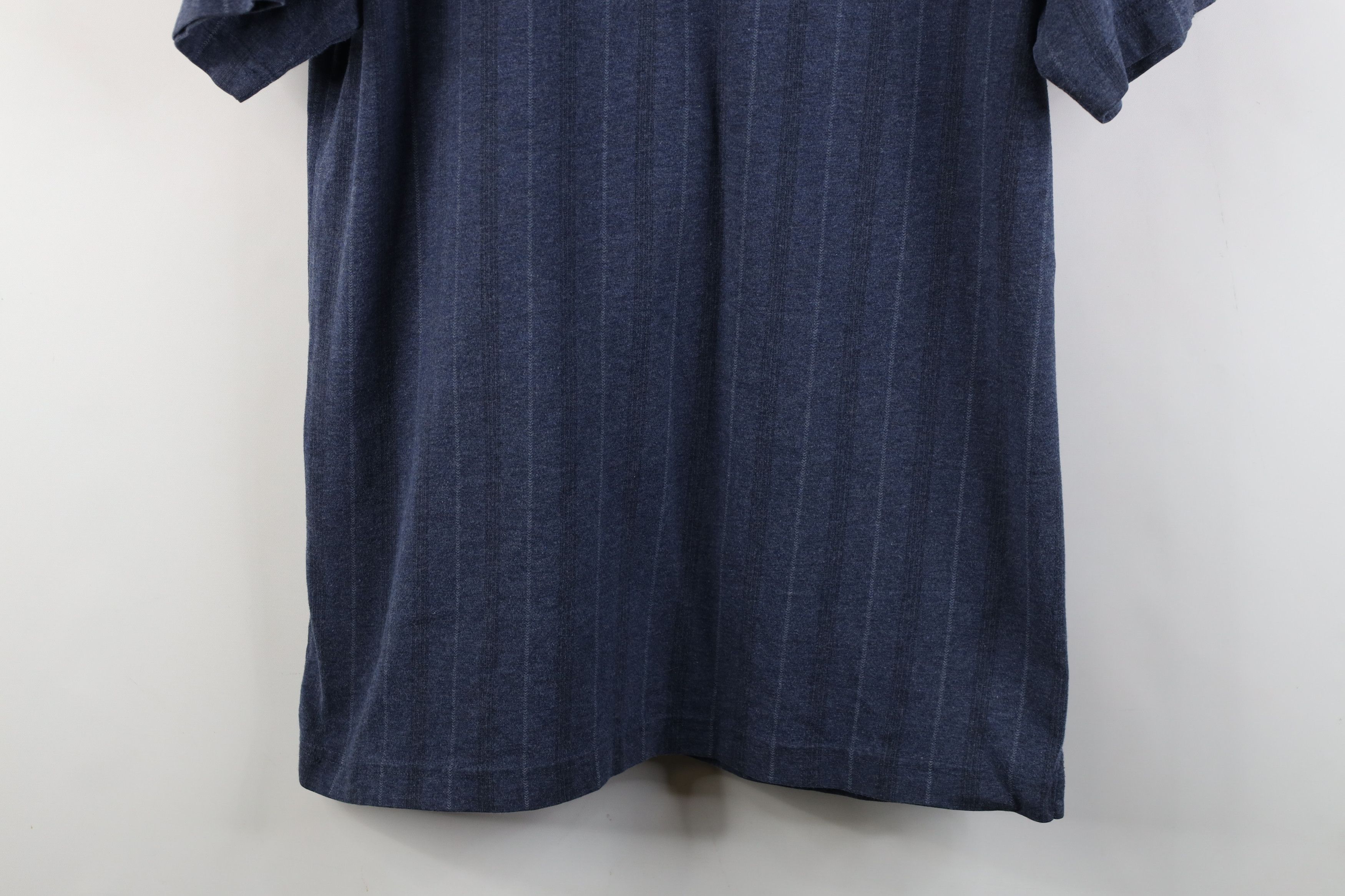 Vintage Vintage 90s Streetwear Striped Short Sleeve Henley T-Shirt Size US L / EU 52-54 / 3 - 10 Thumbnail