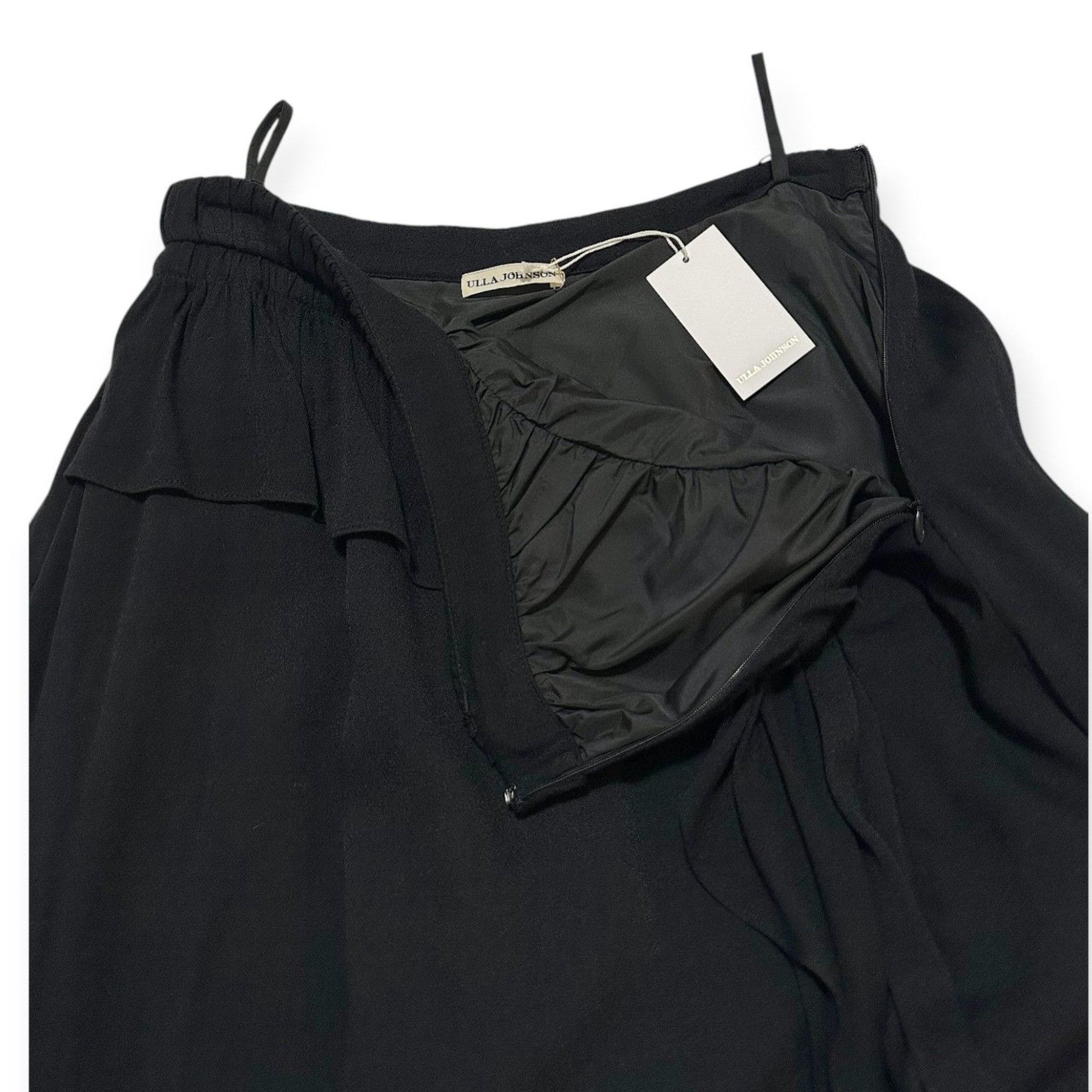 Ulla Johnson Ulla Johnson Sofia Ruffled Crepe Midi Skirt, Black, Size 4, Size 27" / US 4 / IT 40 - 10 Thumbnail