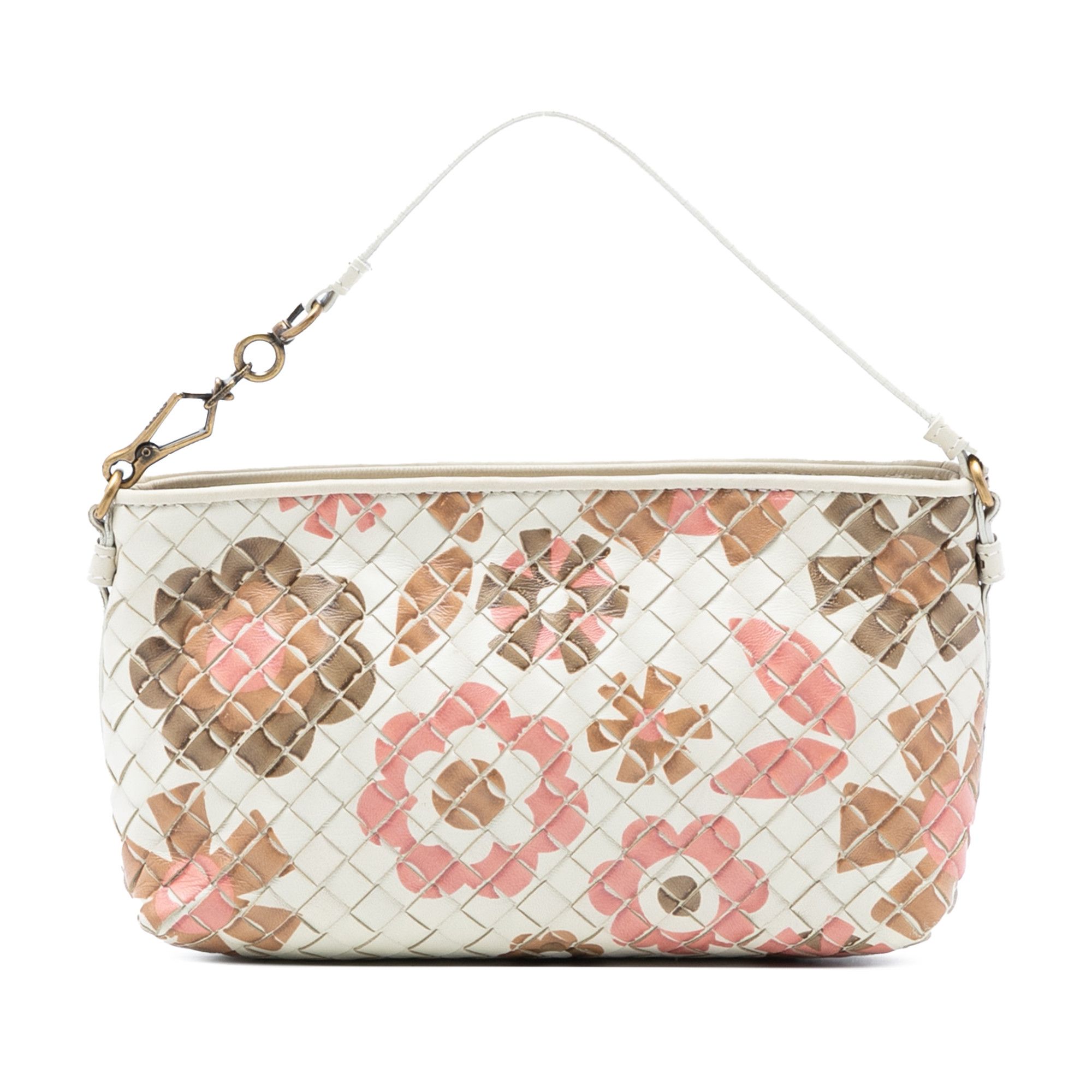 Bottega Veneta Bottega Veneta Nappa Intrecciato Floral Print Handbag Size ONE SIZE - 1 Thumbnail