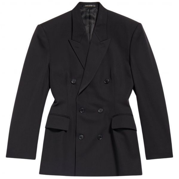 Wool Blazer Jacket in Black, Women's (Size M)