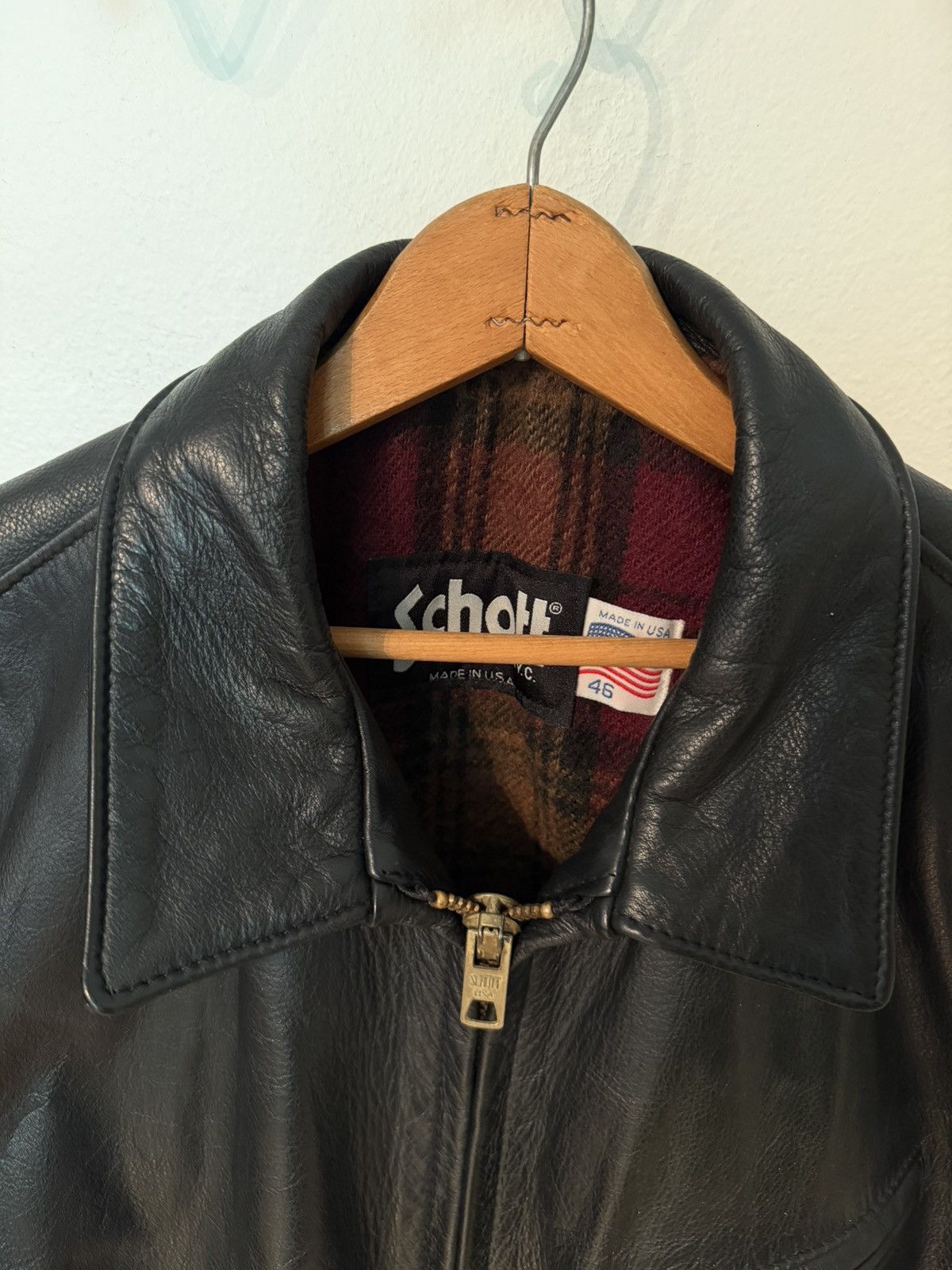 Schott Vintage 681 Single Rider Leather Jacket Size US XL / EU 56 / 4 - 4 Thumbnail