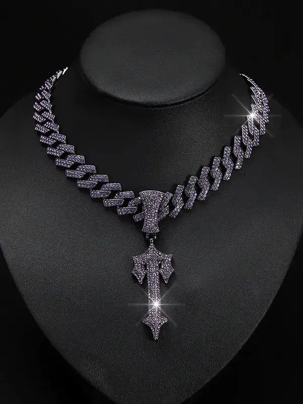 Jewelry Kihara x Asou Sword Pendant Necklace Miami Link Chain Size ONE SIZE - 5 Thumbnail