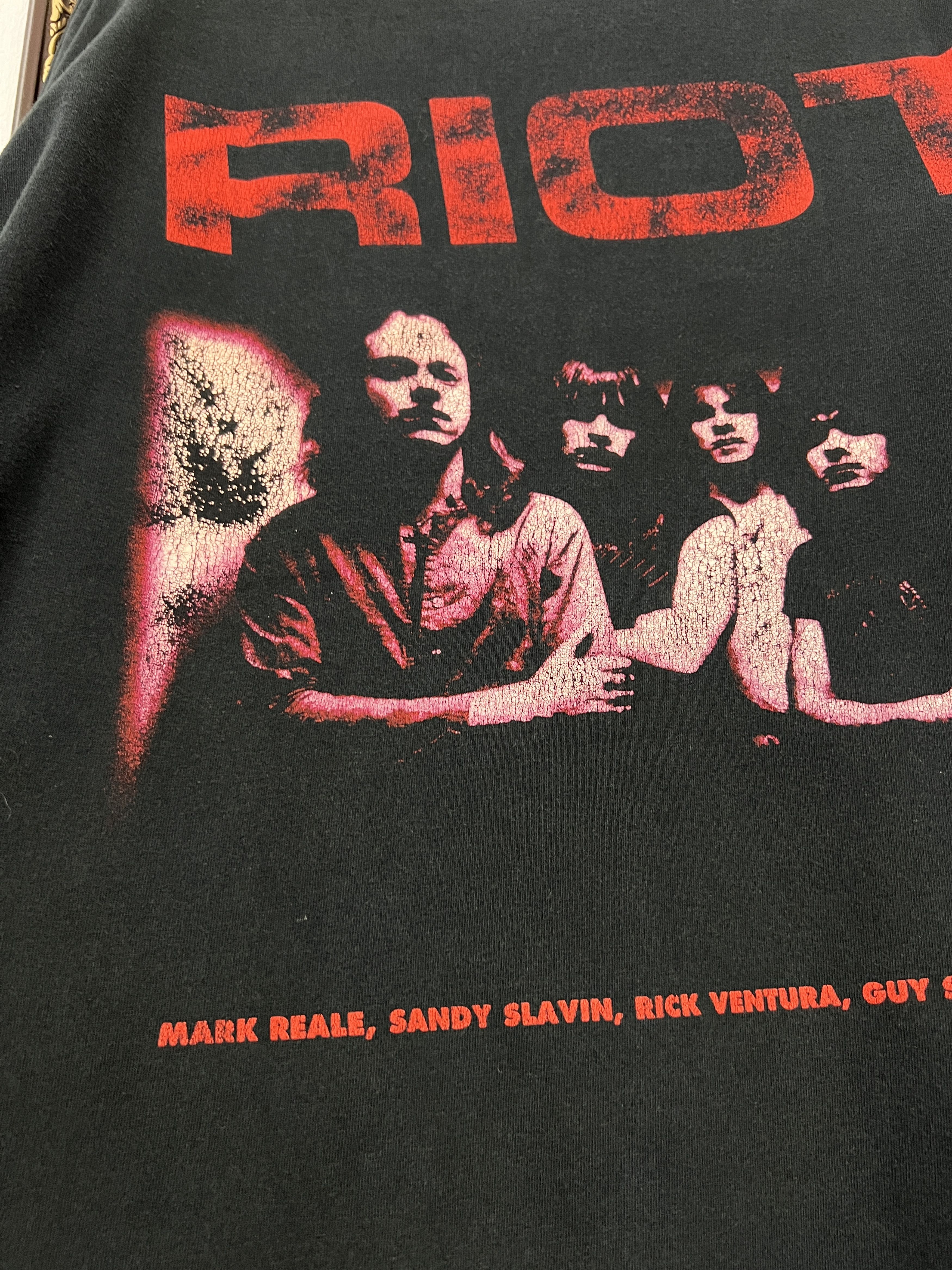 Vintage Vintage 90's Riot Fire Down Under Tour Tee Heavy Metal Rare Size US L / EU 52-54 / 3 - 12 Thumbnail