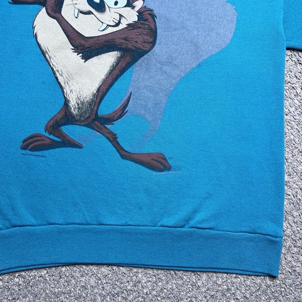 Warner Bros Vintage 1993 Taz Tasmanian Devil Looney Tunes Sweatshirt Size US L / EU 52-54 / 3 - 6 Thumbnail
