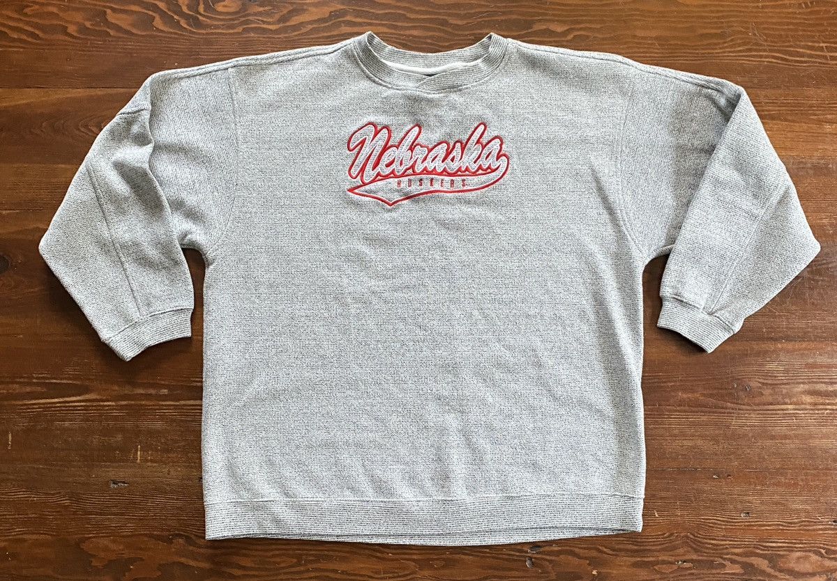 NCAA × Pro Edge × Vintage Vintage 90’s Nebraska Huskers Pro Edge Crewneck Sweatshirt Size US L / EU 52-54 / 3 - 2 Thumbnail