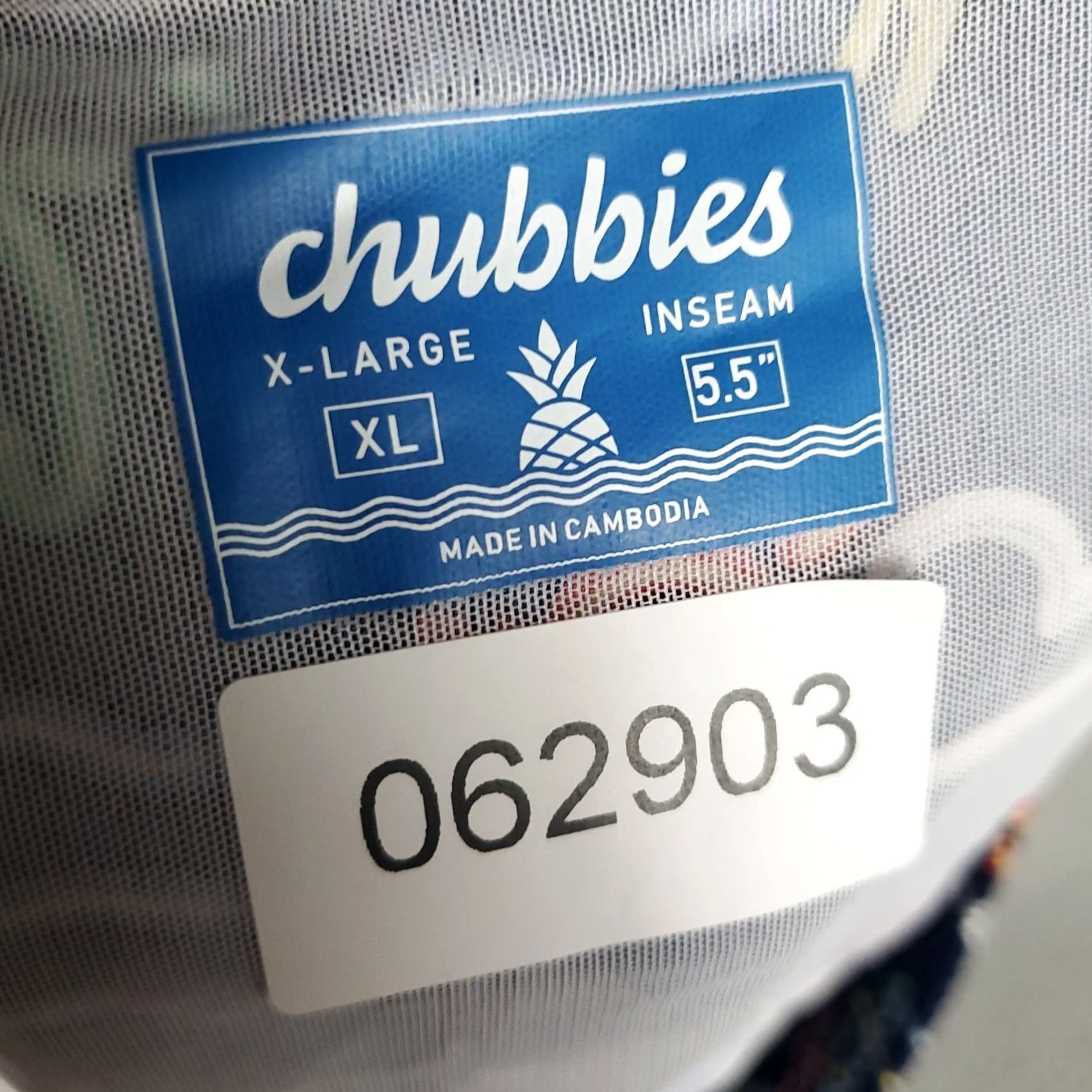 Chubbies Chubbies Shorts Mens XL Navy Blue Beach Board Shorts Swim Trunks Nylon Polyester Mesh Lining Pockets Above-the-Knee 90s Hawaiian Aloha Beach Mens Size US 36 / EU 52 - 8 Thumbnail