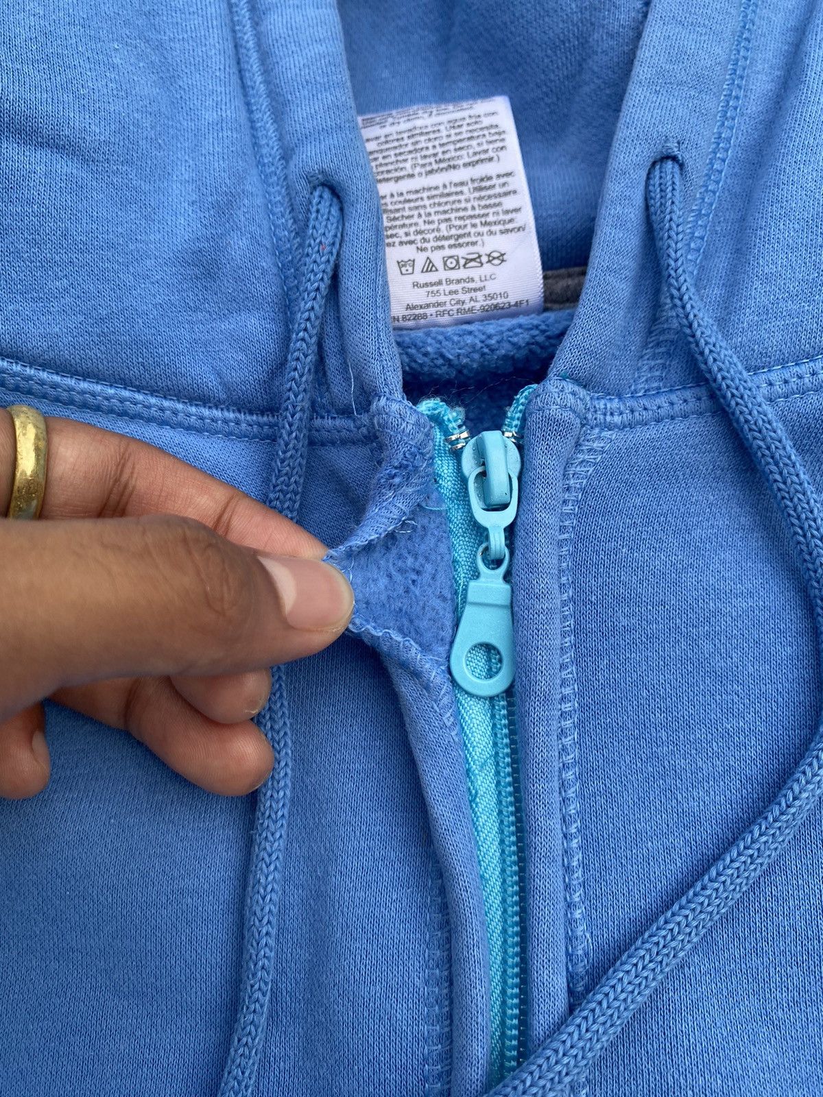 VTG Russell Athletic Hoodie Baby Blue