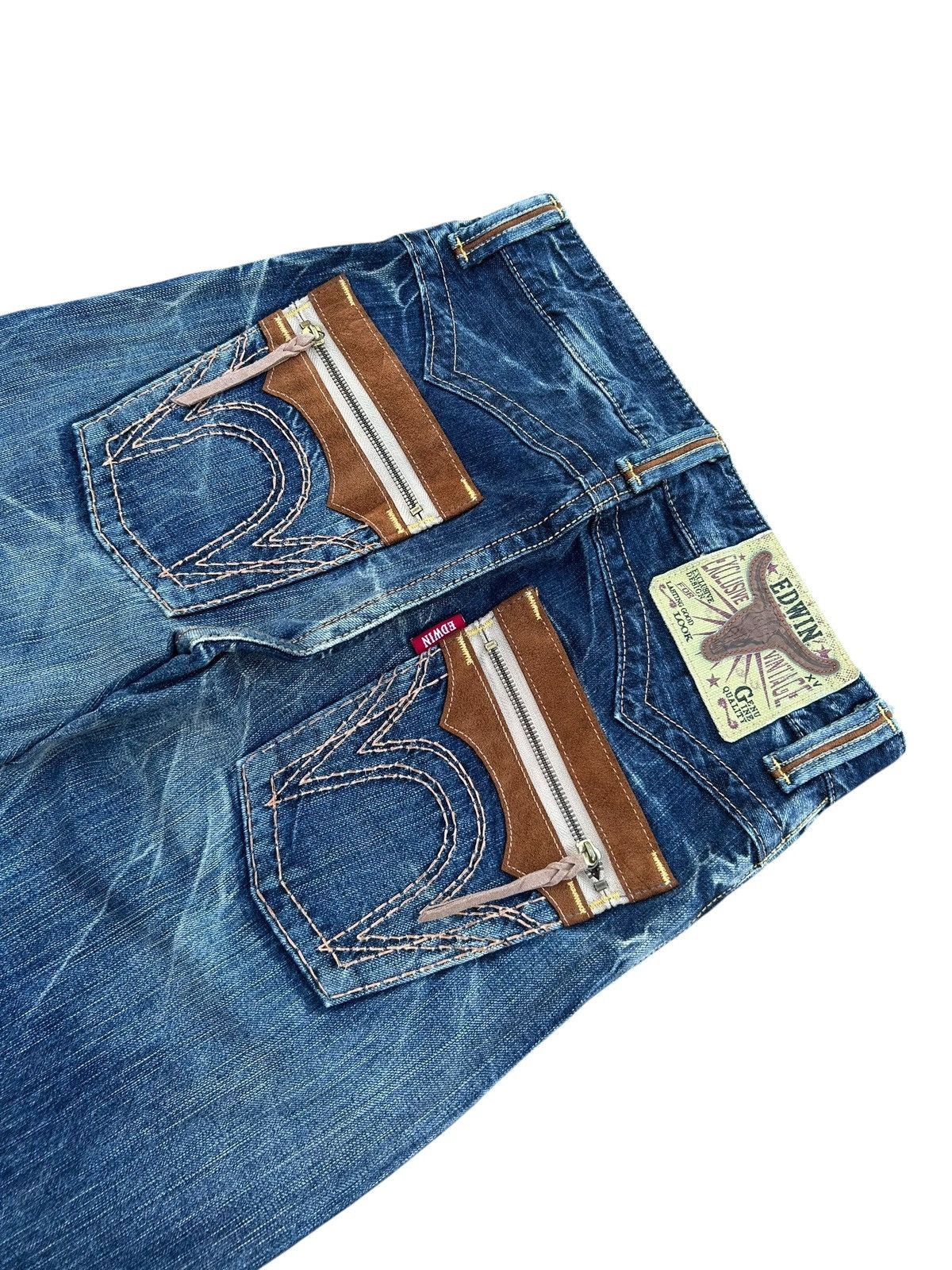 Kapital VINTAGE EDWIN NAVAJO JAPANESE BRAND DENIM JEANS RARE☠️🎌 Size US 31 - 7 Thumbnail