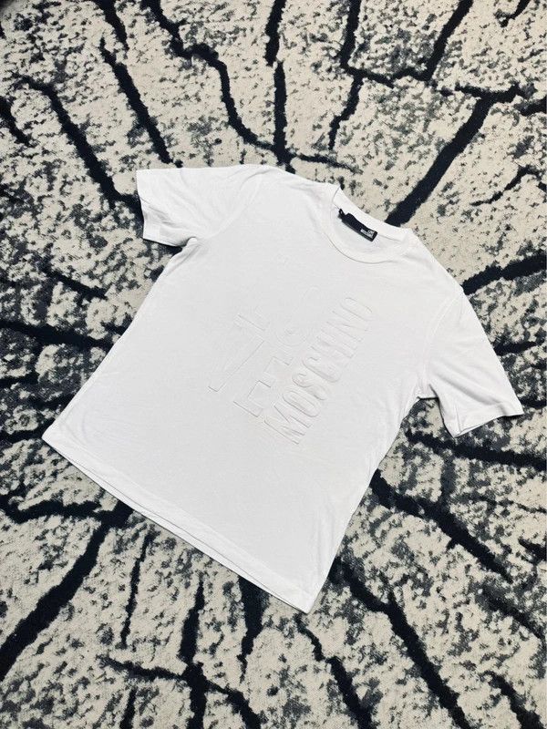 Moschino Moschino white S logo t-shirt Size US S / EU 44-46 / 1 - 2 Thumbnail