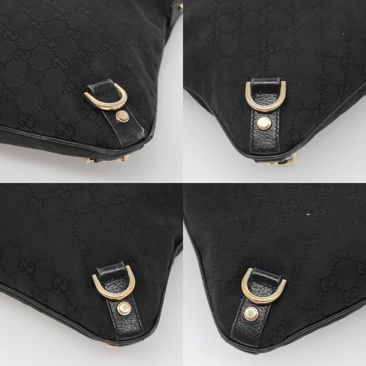 Gucci GUCCI GG Canvas Abbey Shoulder Bag Black Gold Size ONE SIZE - 10 Thumbnail
