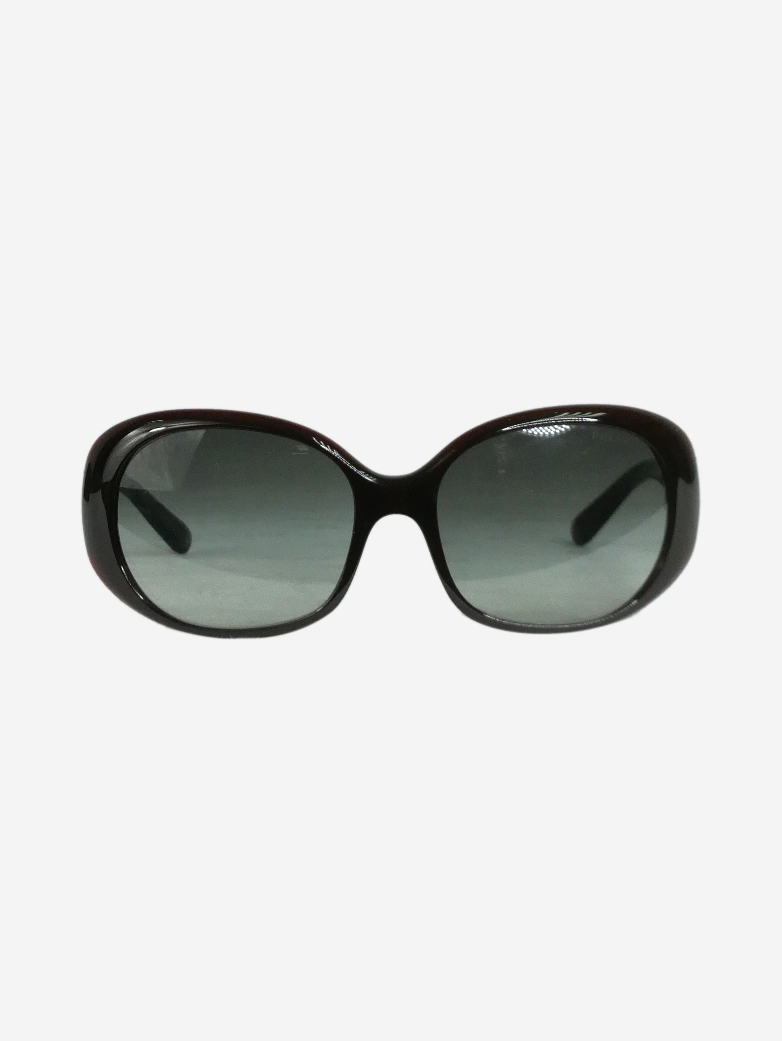image of Prada Burgundy Oversized Sunglasses, Women's
