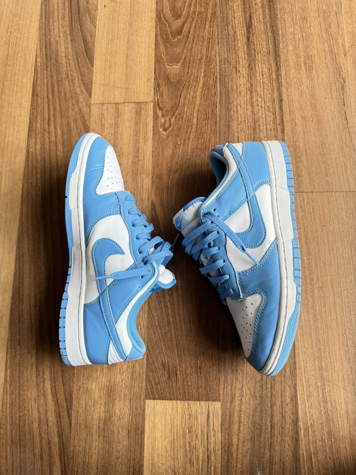 image of Nike Dunk Low - Unc (2021) University Blue Carolina 10.5 Shoes in White, Men's